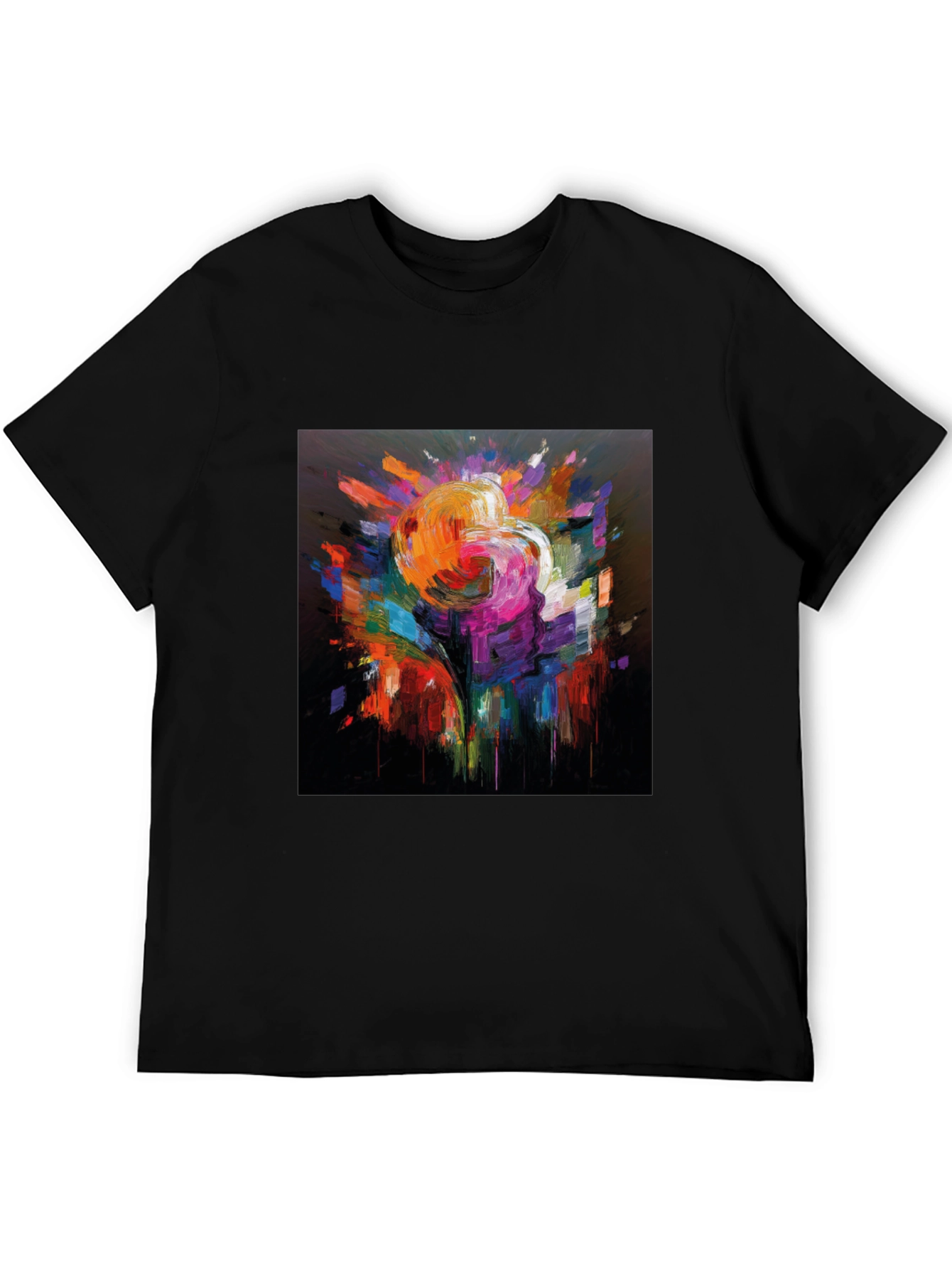 Abstract Art Graphic Black T-Shirt