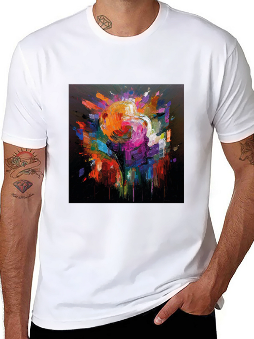 Abstract Art Graphic Black T-Shirt
