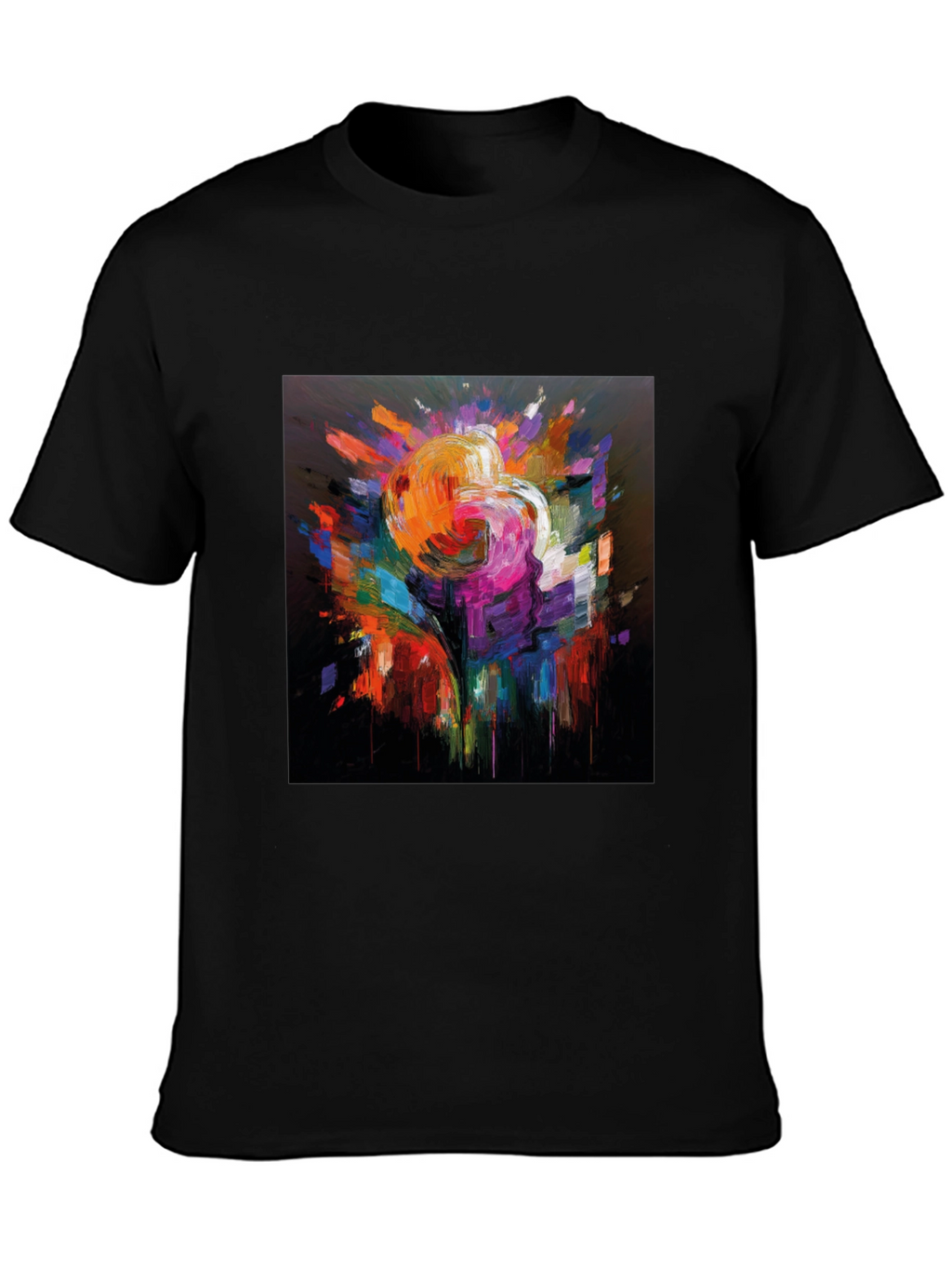 Abstract Art Graphic Black T-Shirt