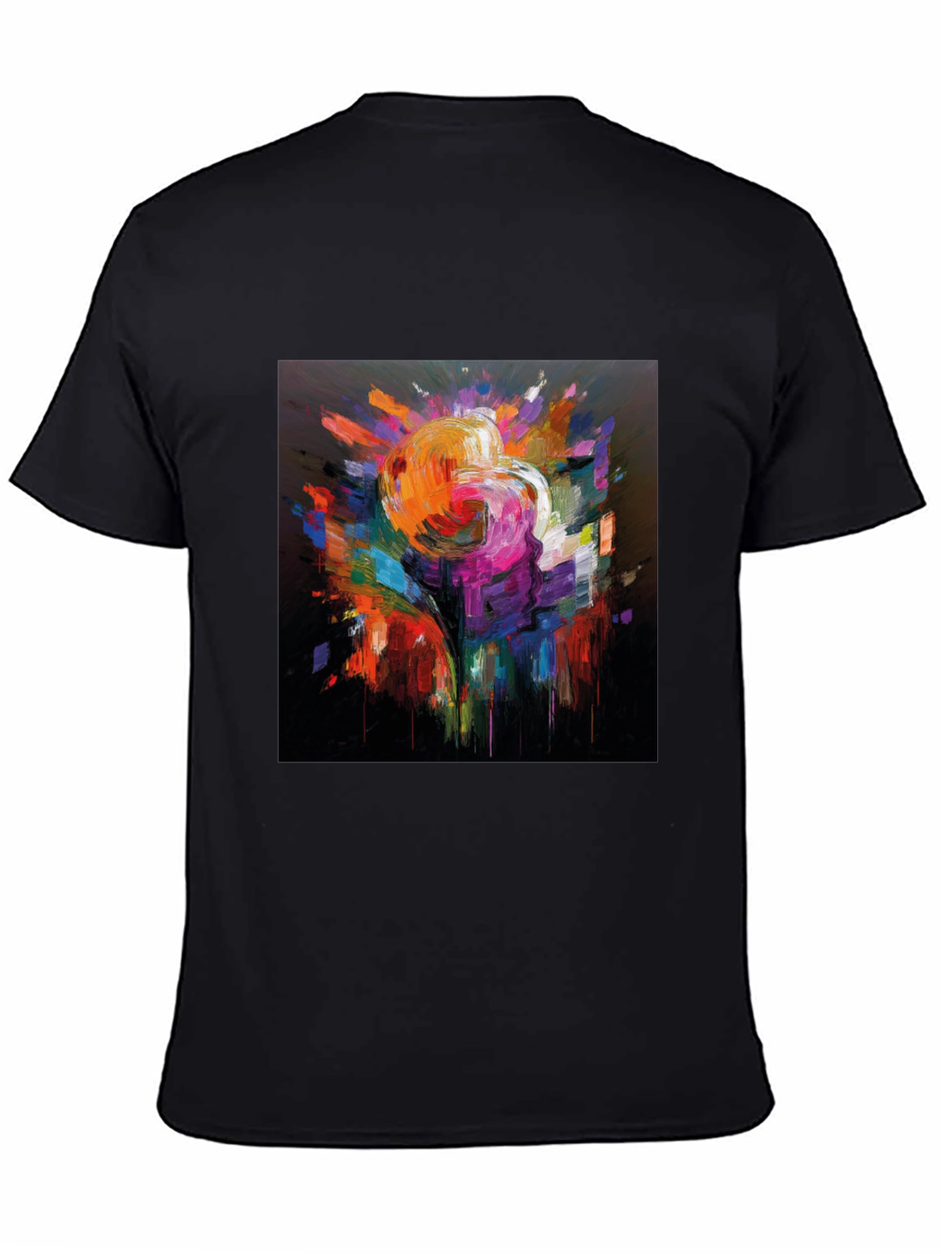 Abstract Art Graphic Black T-Shirt