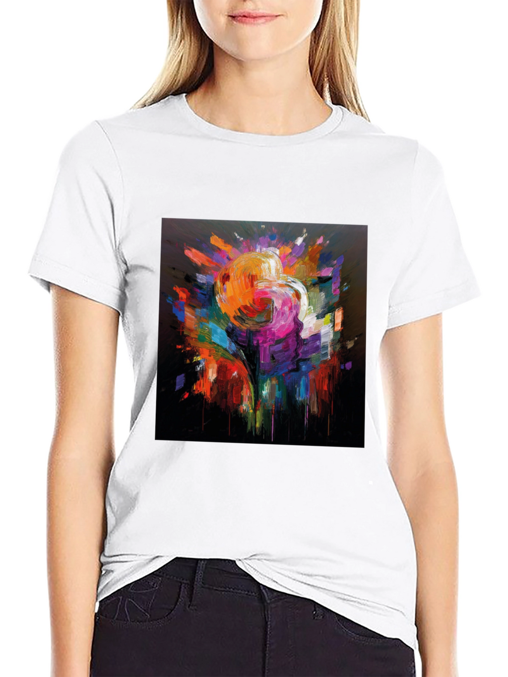 Abstract Art Graphic Black T-Shirt