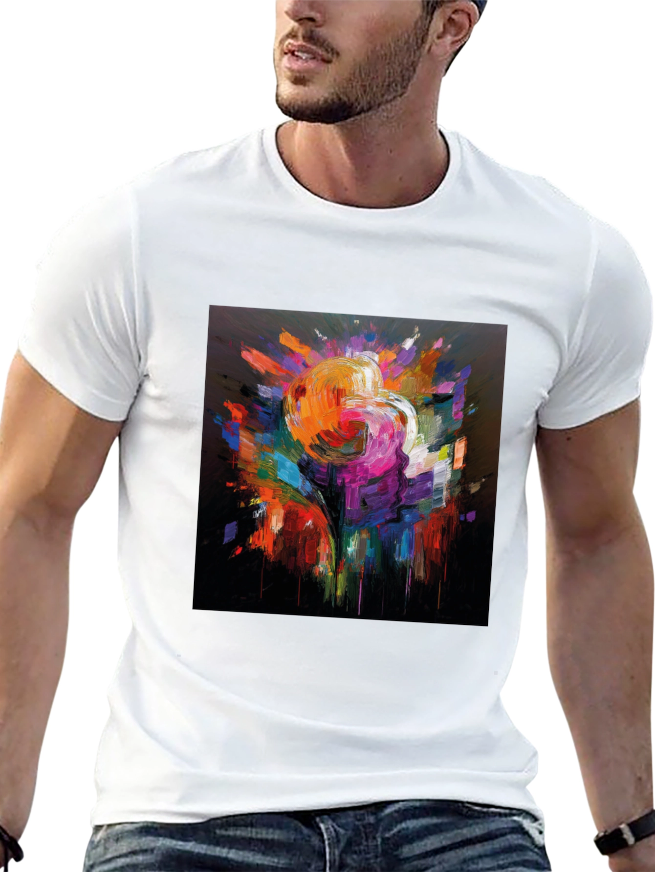Abstract Art Graphic Black T-Shirt