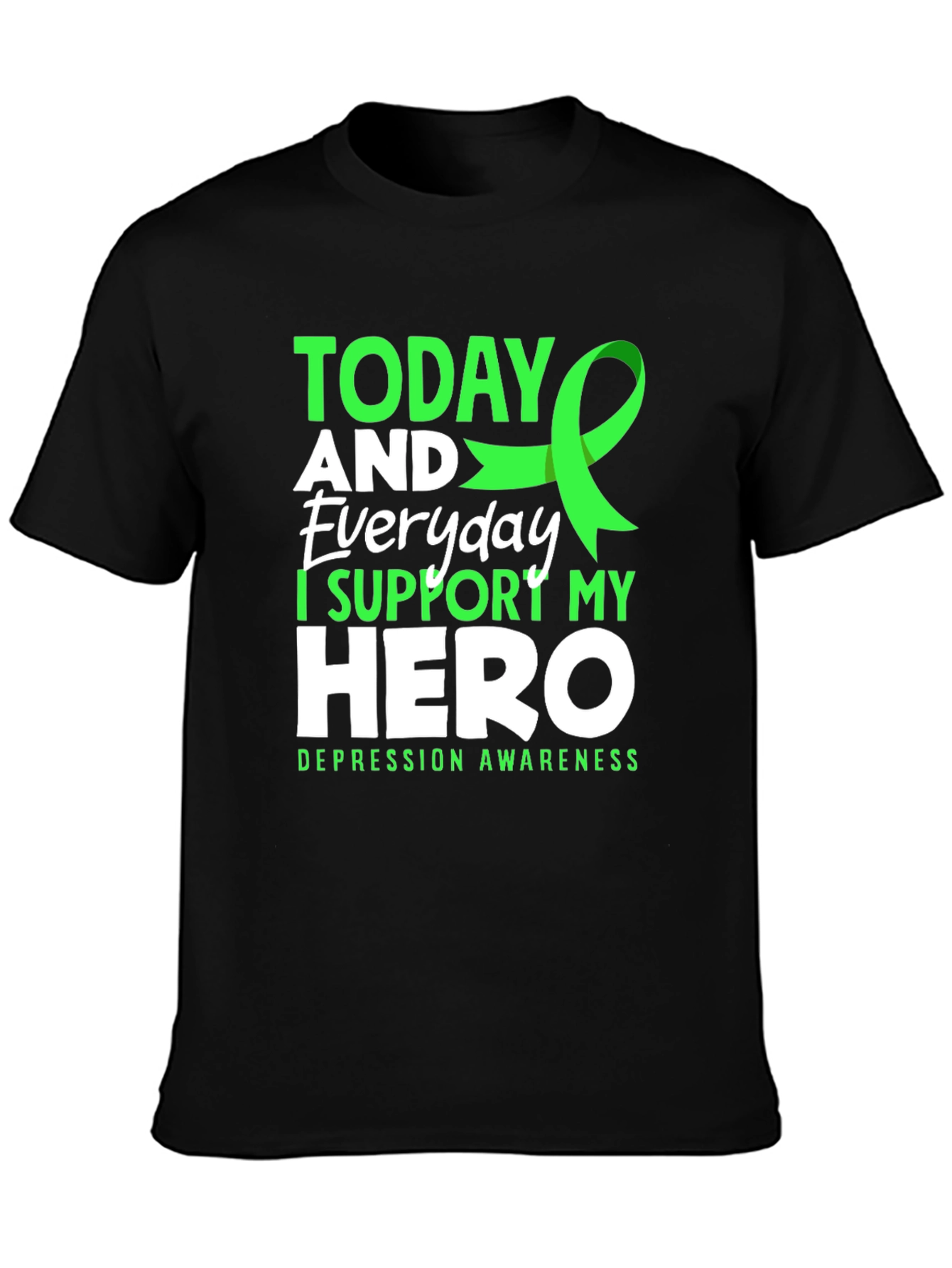 Depression Awareness T-Shirt - I Support My Hero