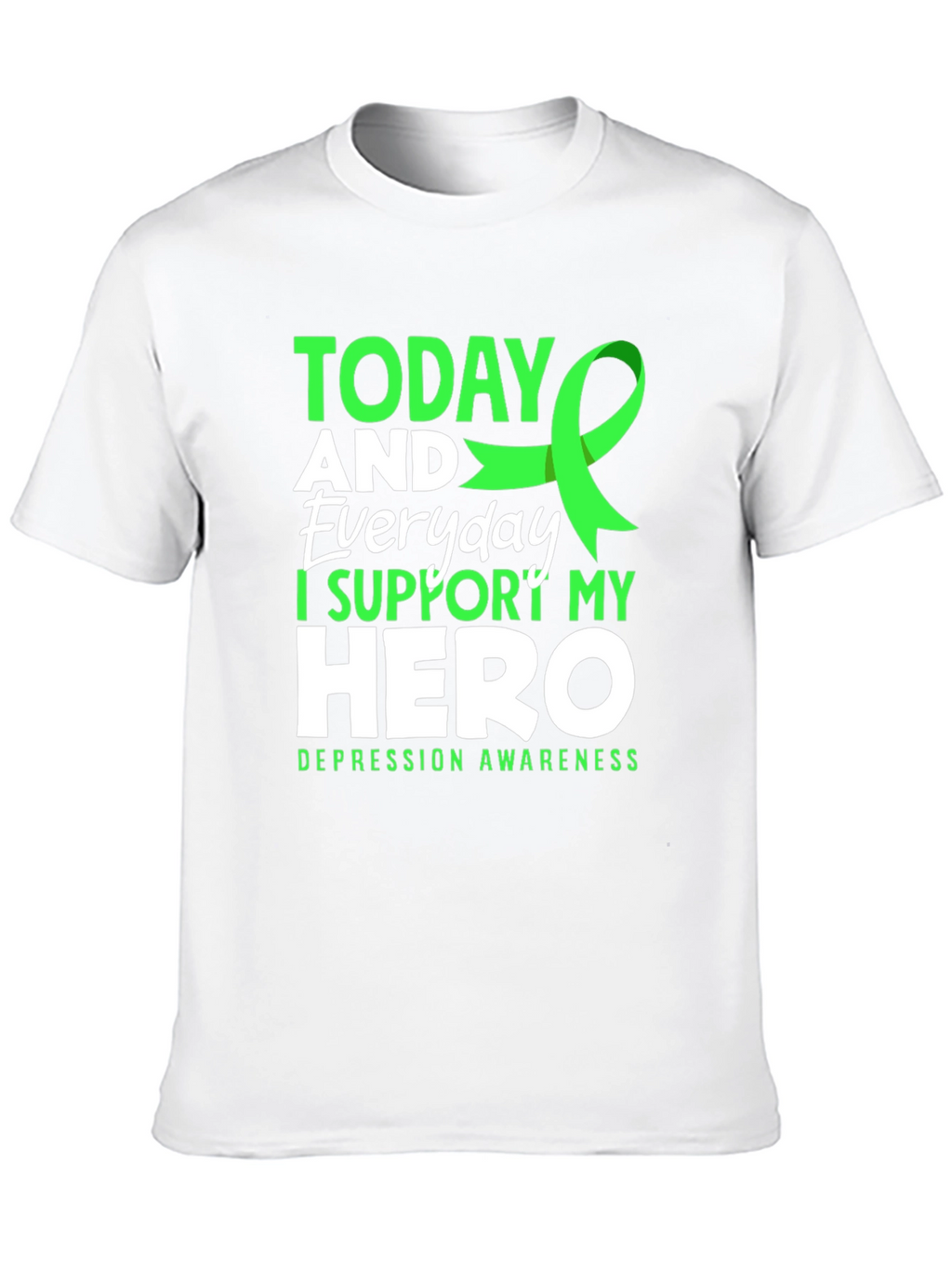 Depression Awareness T-Shirt - I Support My Hero
