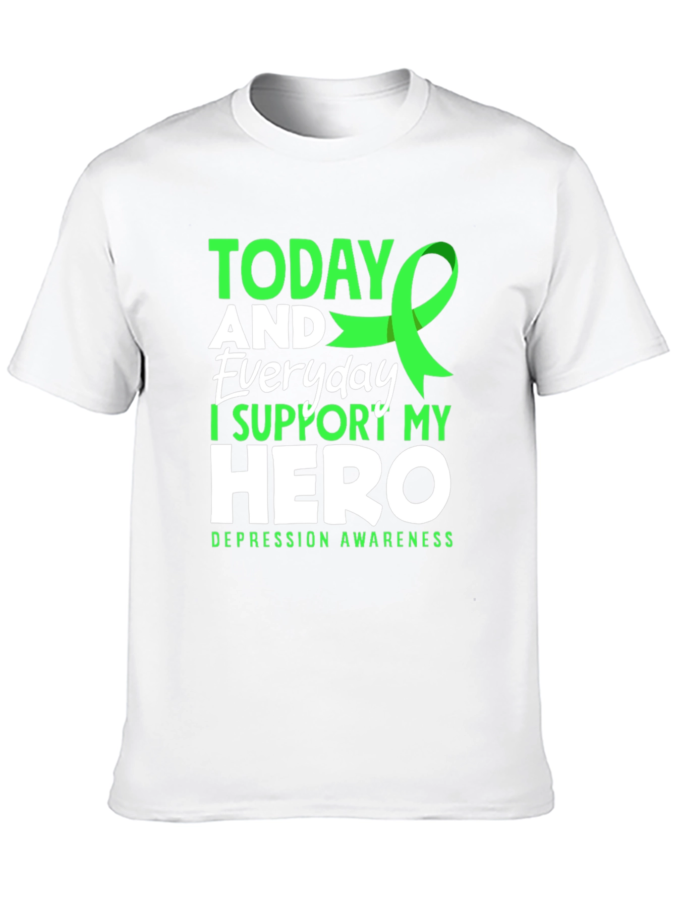 Depression Awareness T-Shirt - I Support My Hero