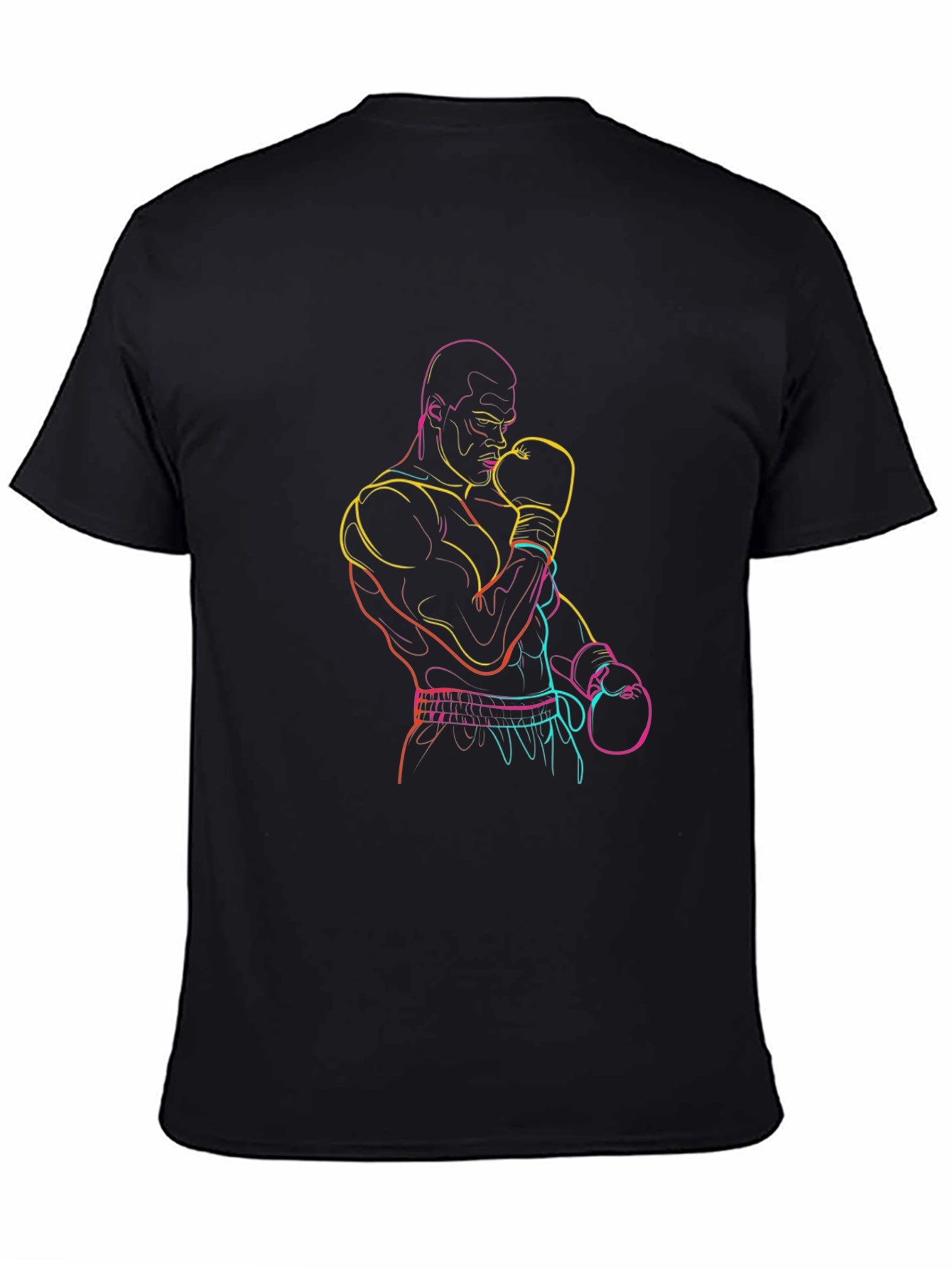 Neon Boxer Graphic Tee - Classic Black T-Shirt