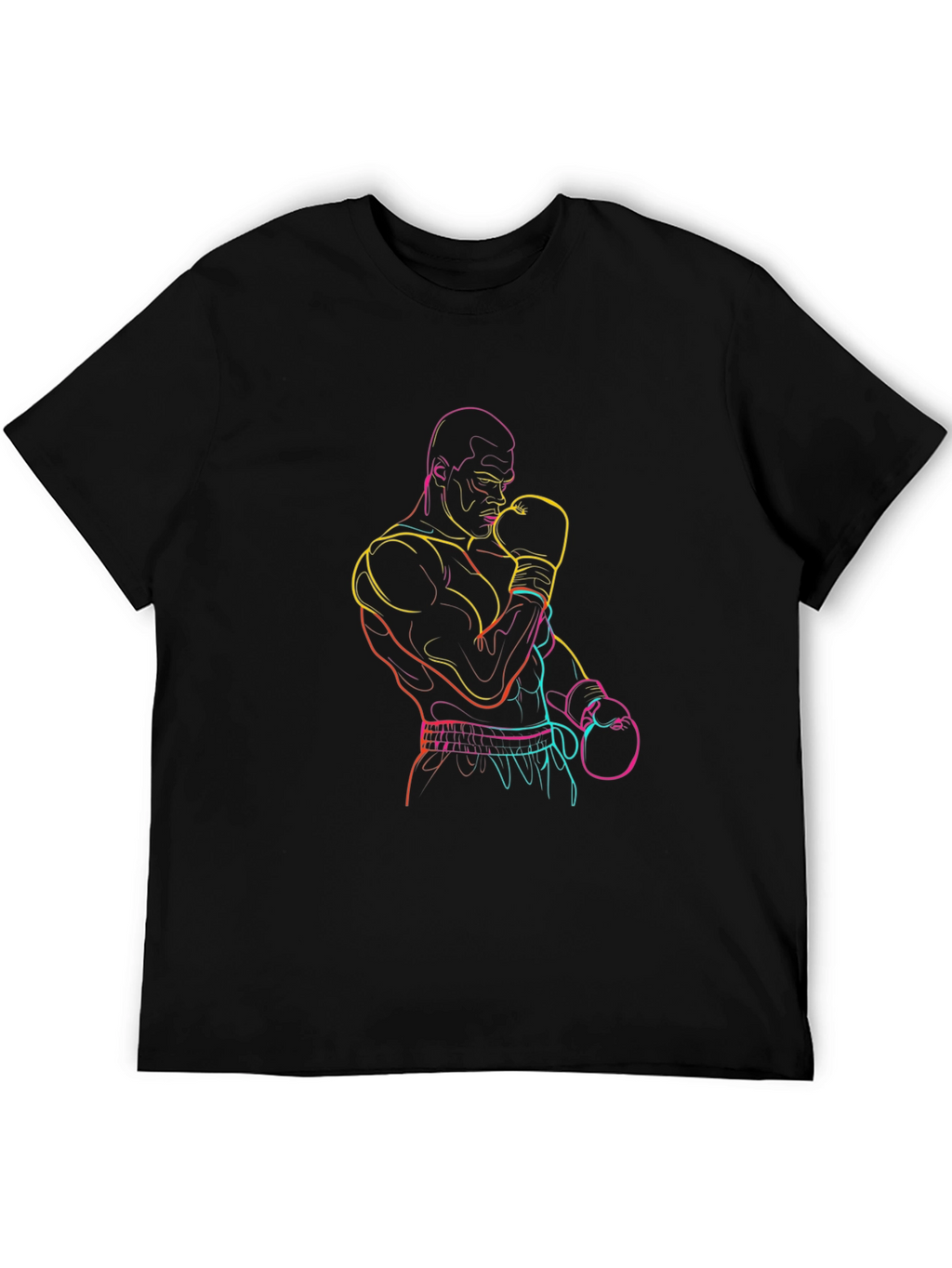 Neon Boxer Graphic Tee - Classic Black T-Shirt