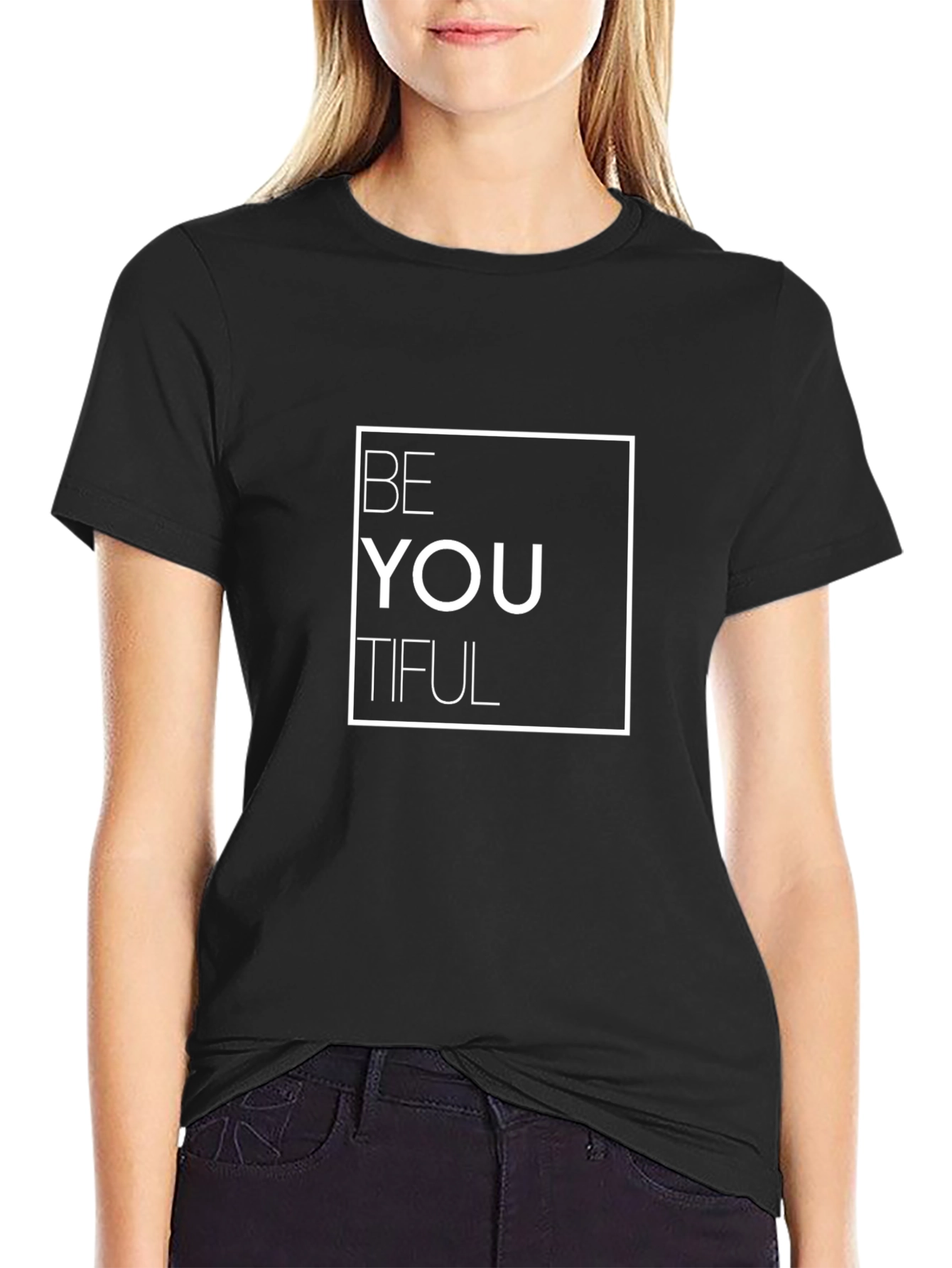 Be You Tiful Black Graphic T-Shirt