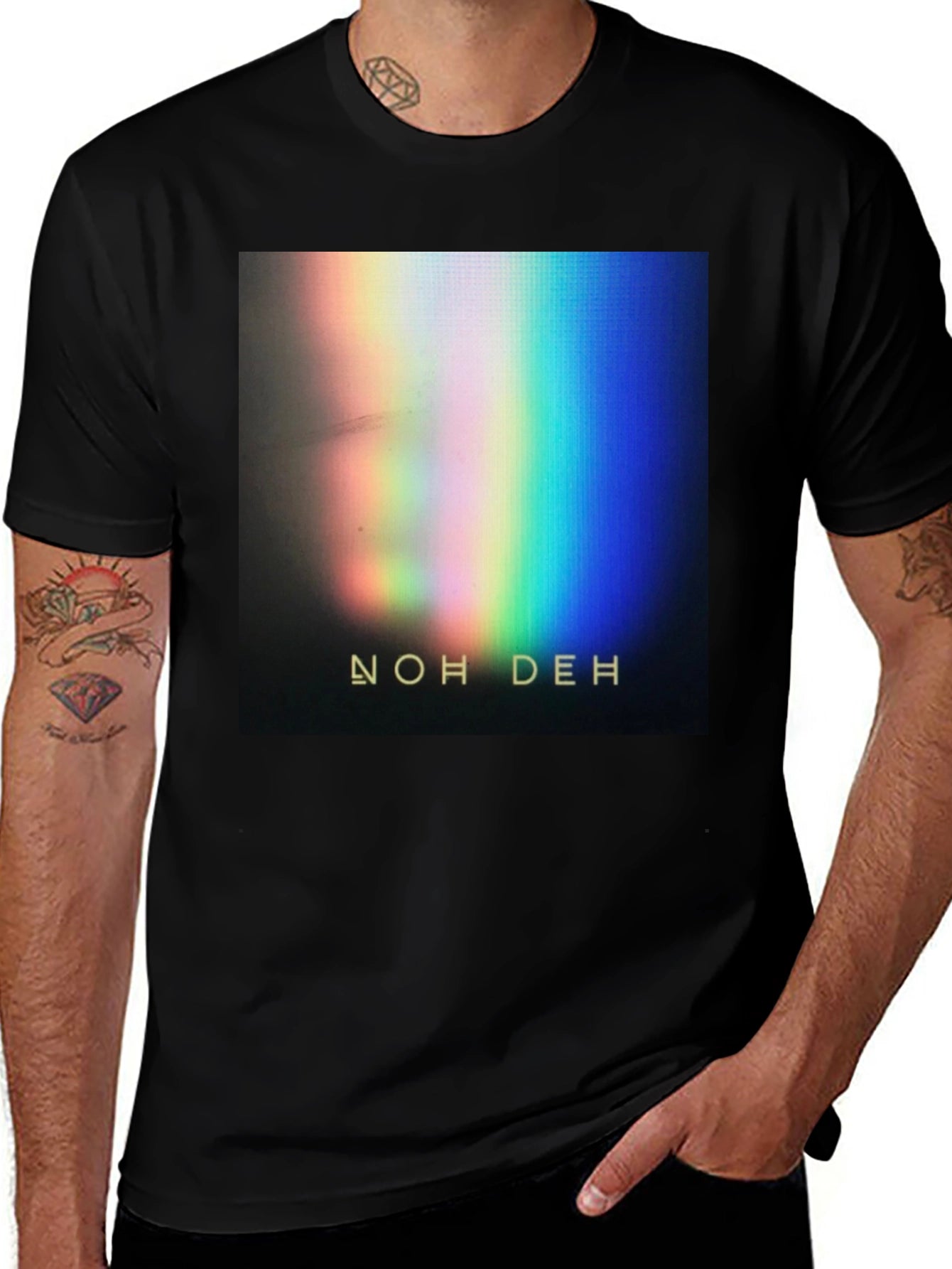 Noh Deh Graphic Print T-Shirt - Black