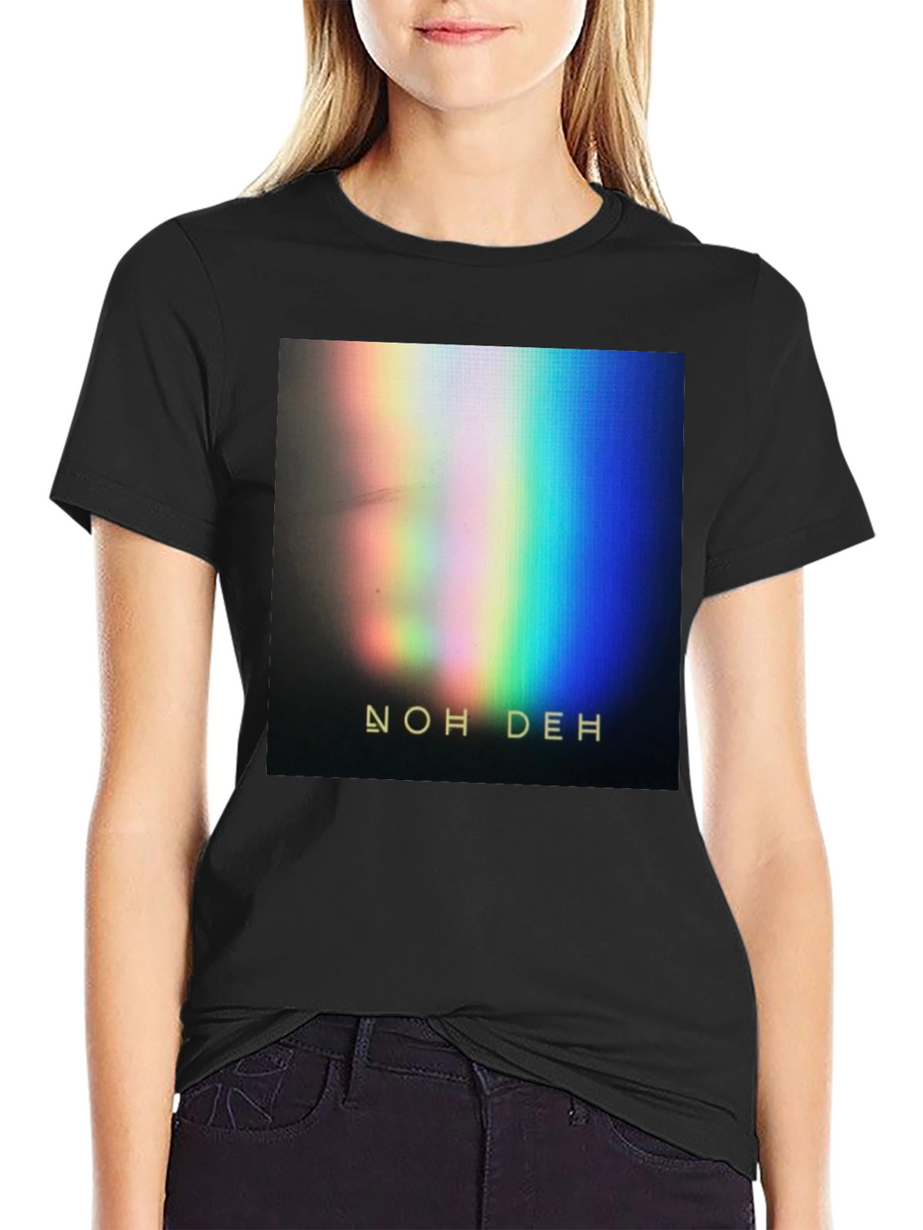 Noh Deh Graphic Print T-Shirt - Black