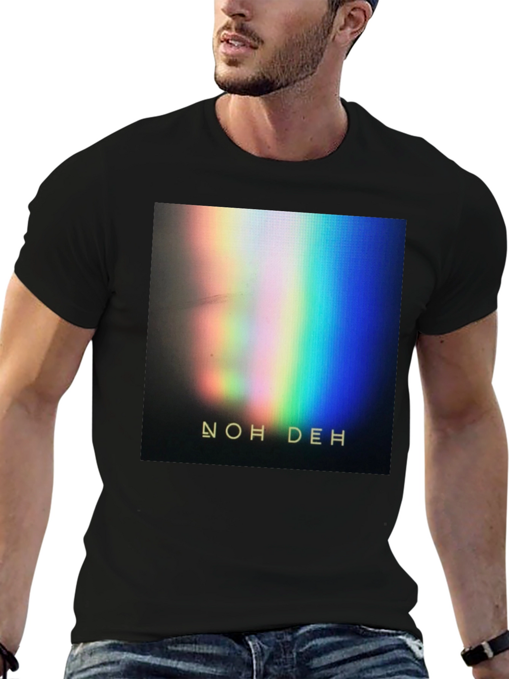 Noh Deh Graphic Print T-Shirt - Black