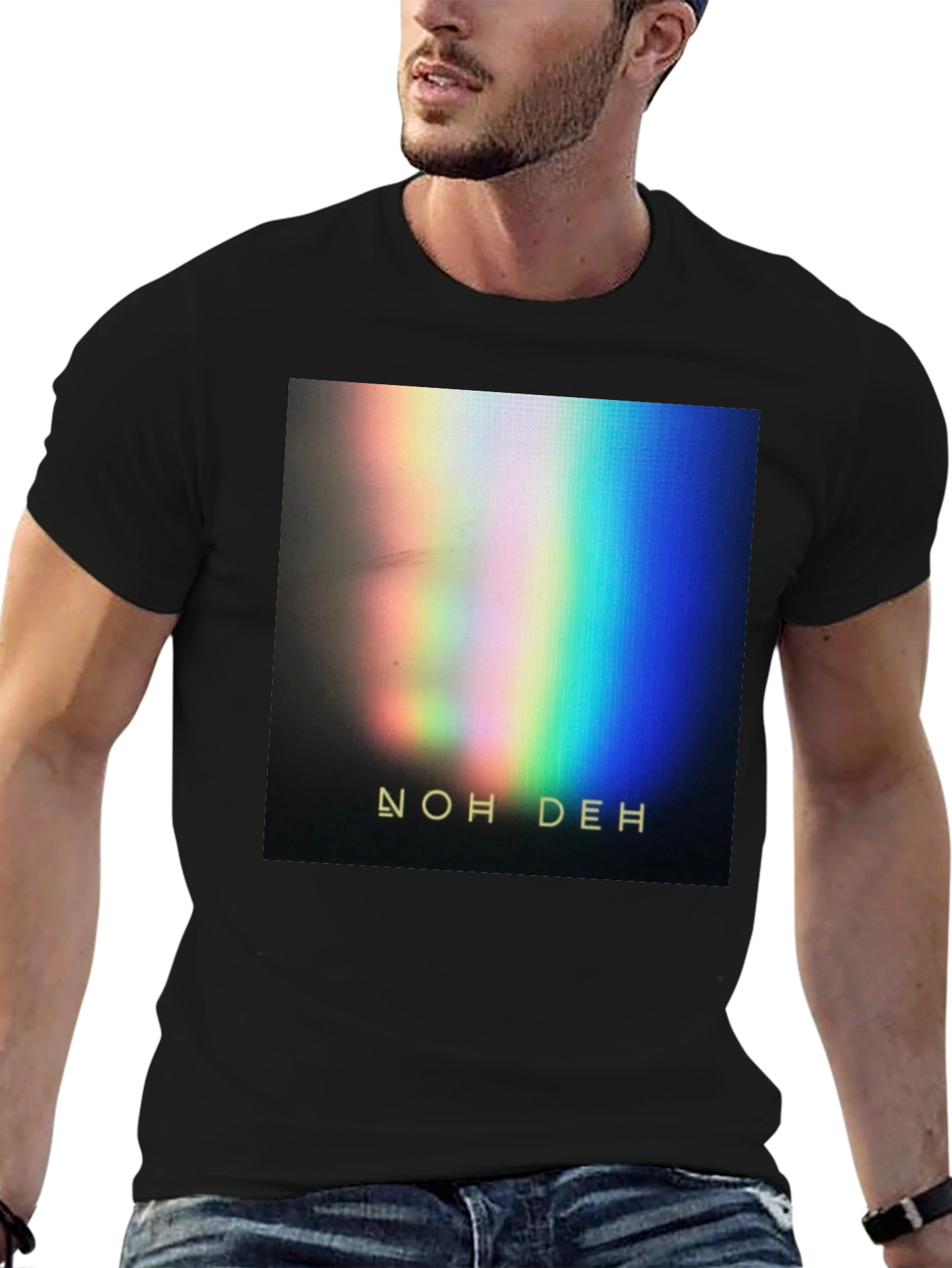 Noh Deh Graphic Print T-Shirt - Black