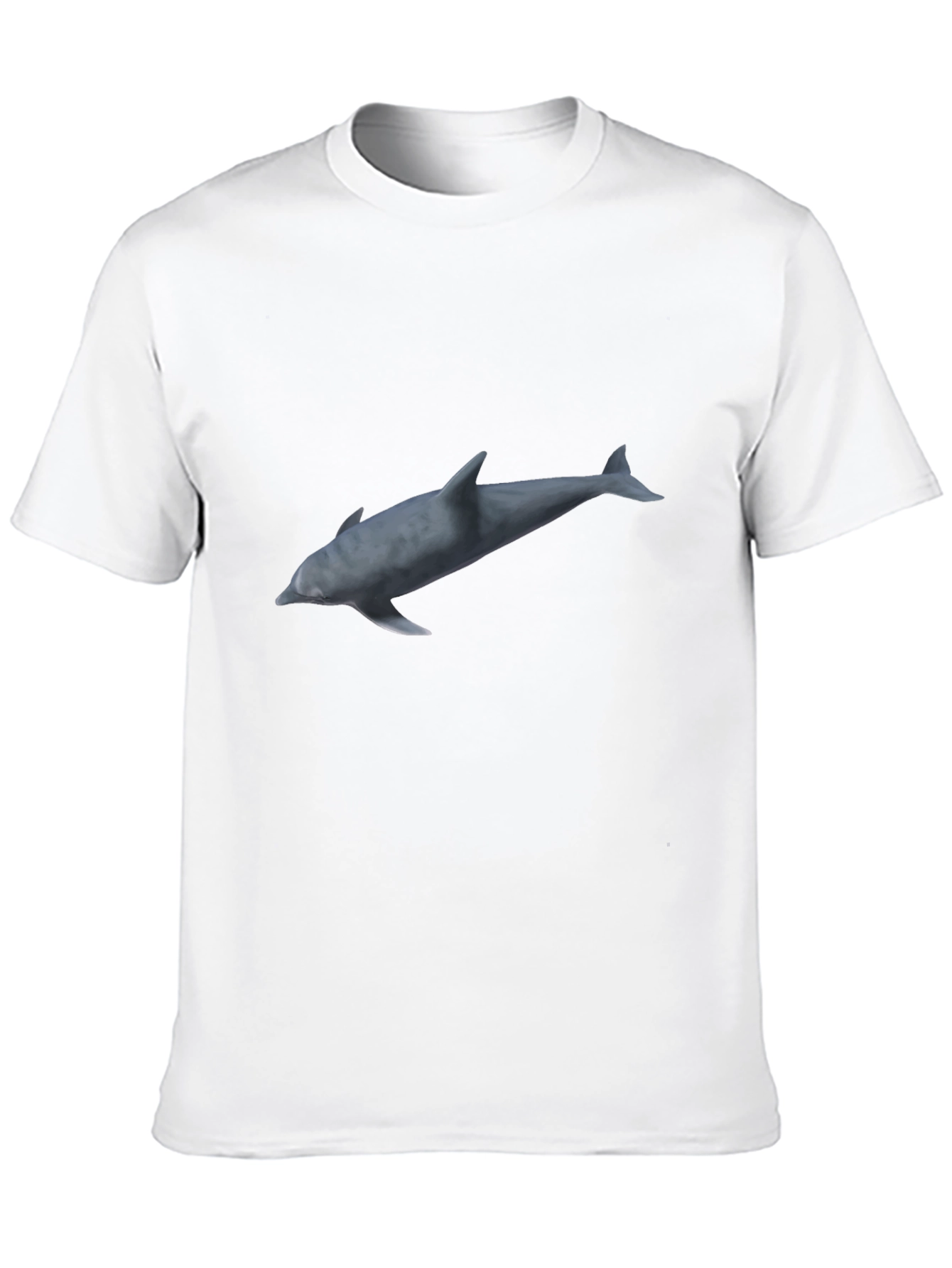 Dolphin Graphic Print Black T-Shirt