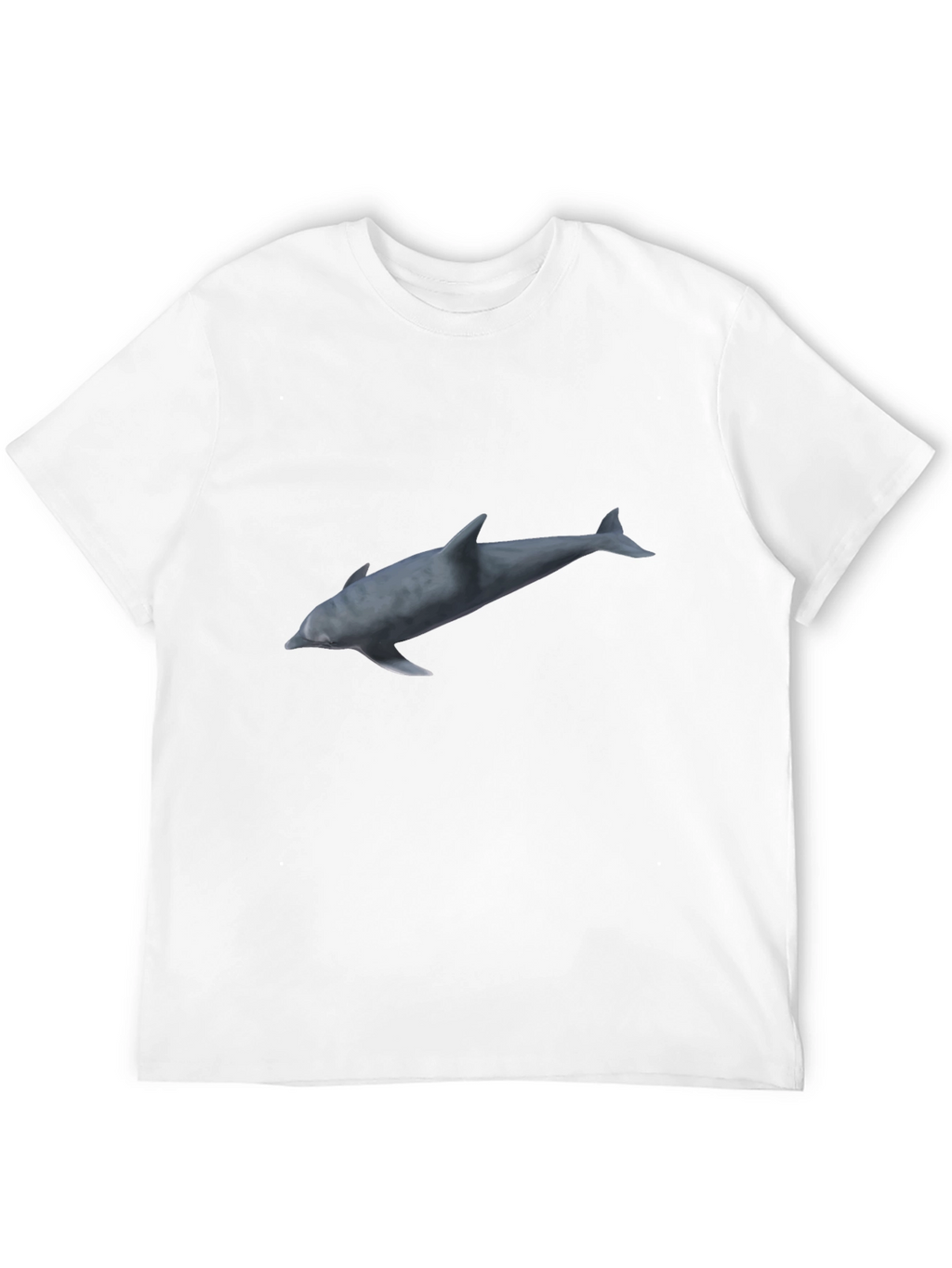 Dolphin Graphic Print Black T-Shirt