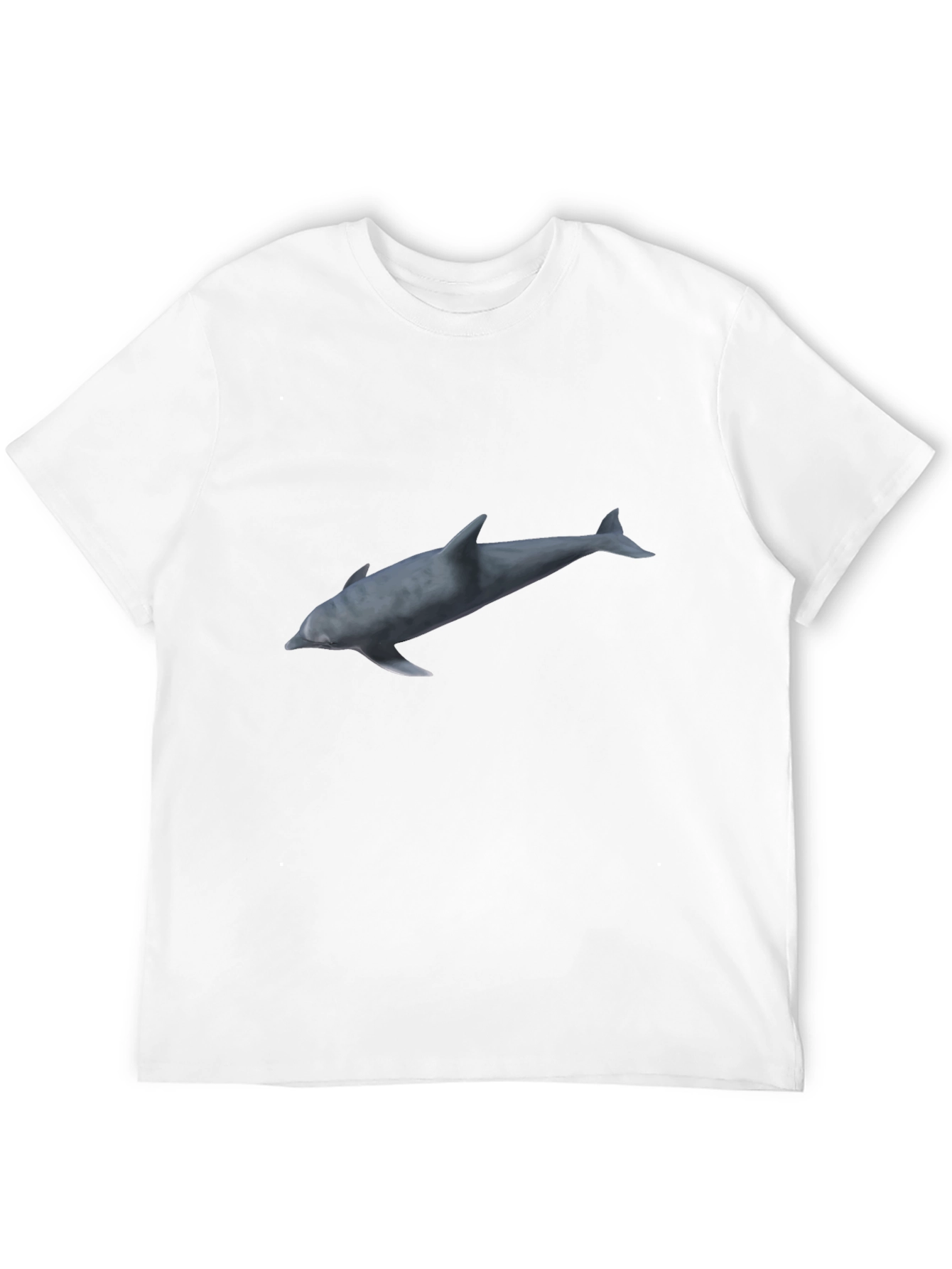 Dolphin Graphic Print Black T-Shirt