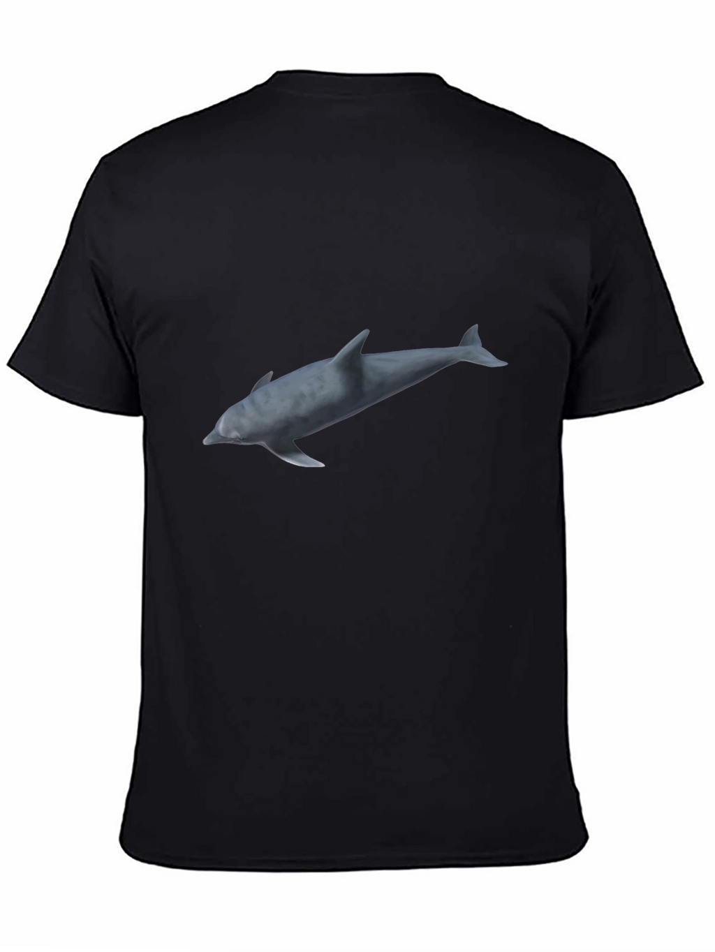Dolphin Graphic Print Black T-Shirt