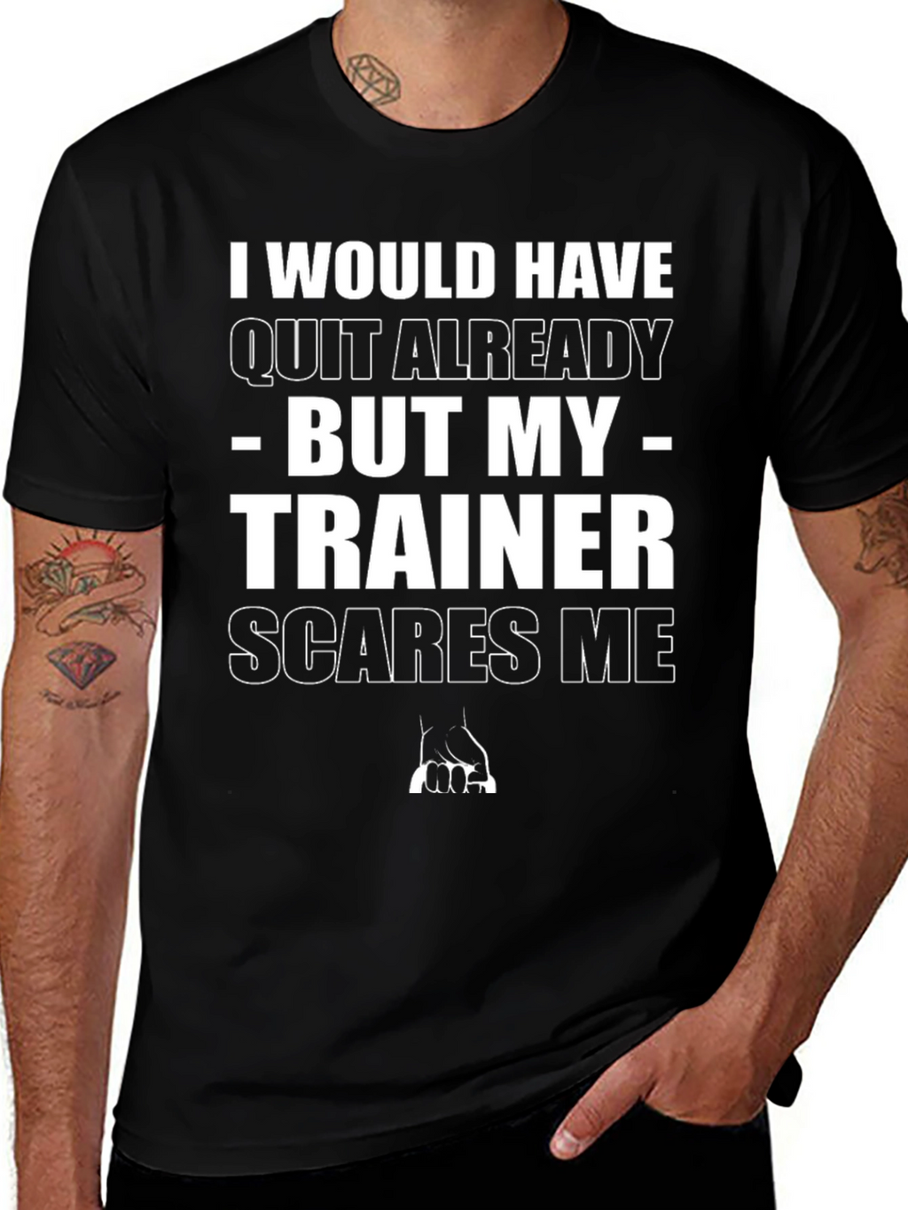 Trainer Scares Me Graphic T-Shirt - Workout Motivation
