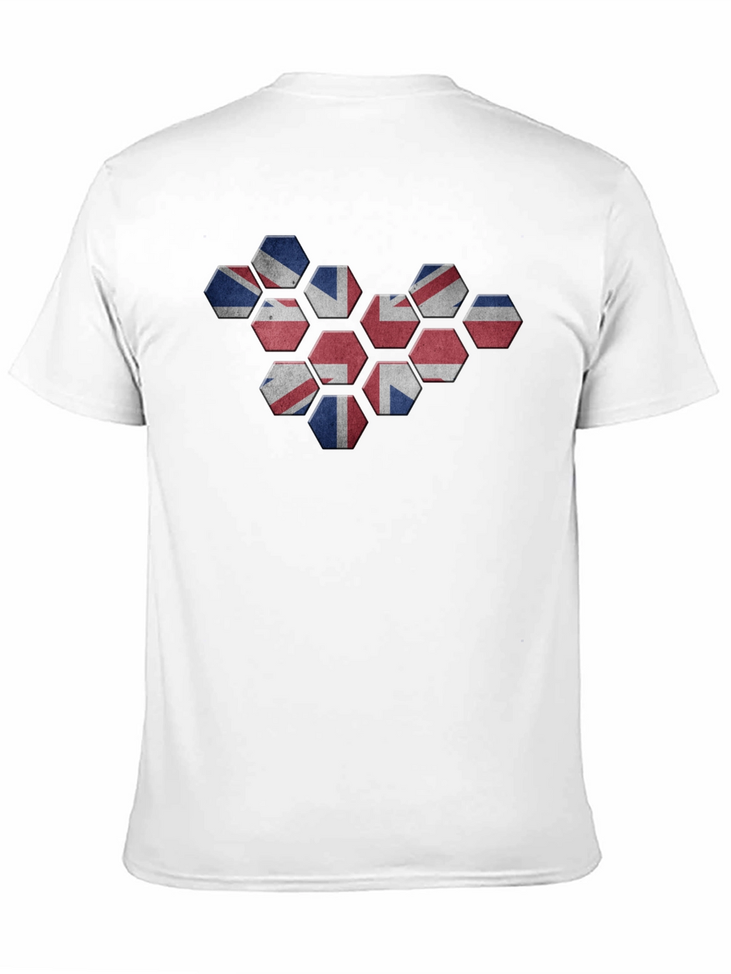 Union Jack Honeycomb Graphic Tee - Black Cotton Blend