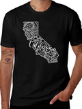 California State Mandala Graphic Black T-Shirt