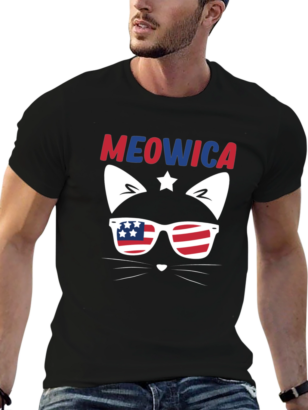 Meowica 4th of July Cat T-Shirt