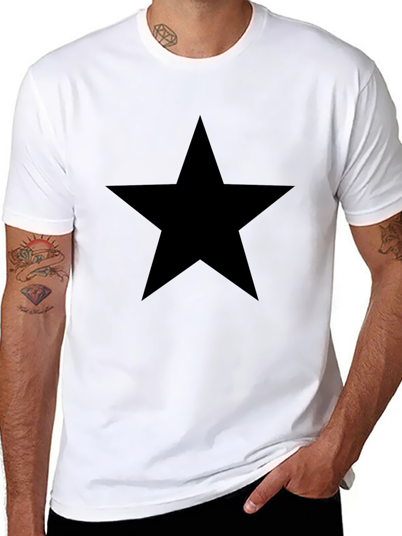 Bold Star Graphic Tee - Mens Black T-Shirt