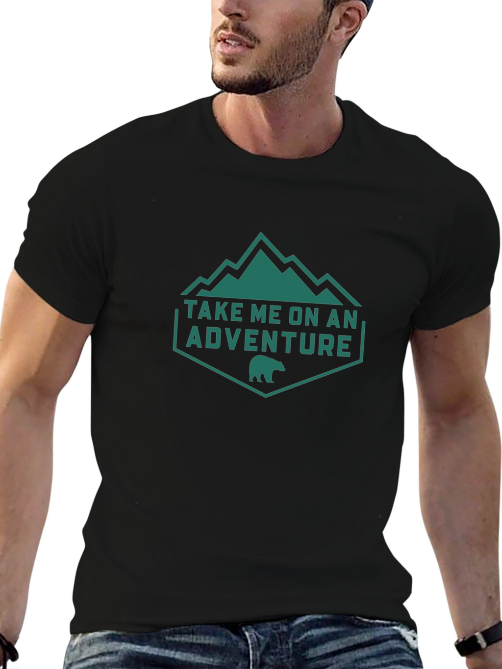 Adventure Awaits Tee - Mountain Bear Design