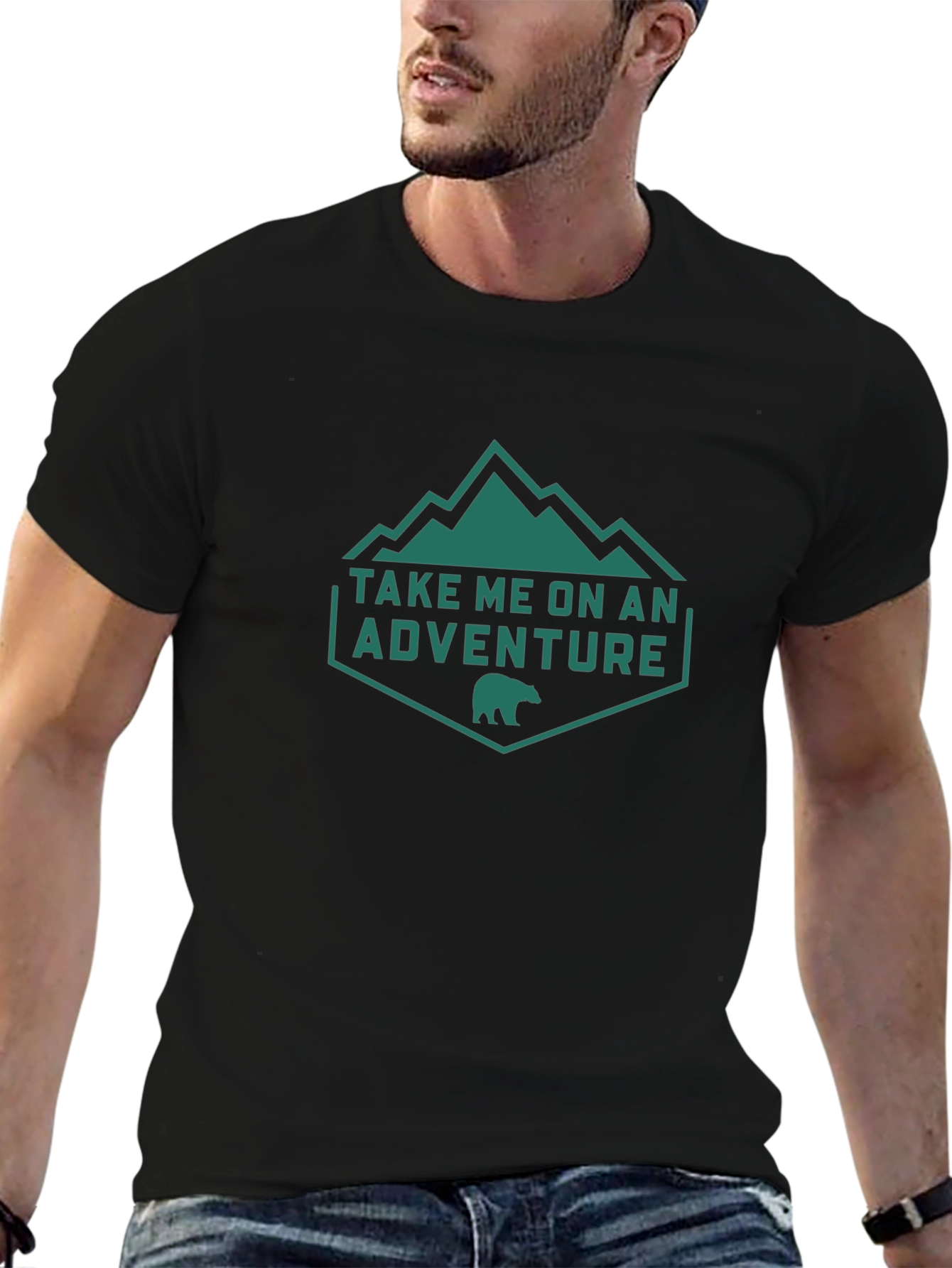Adventure Awaits Tee - Mountain Bear Design