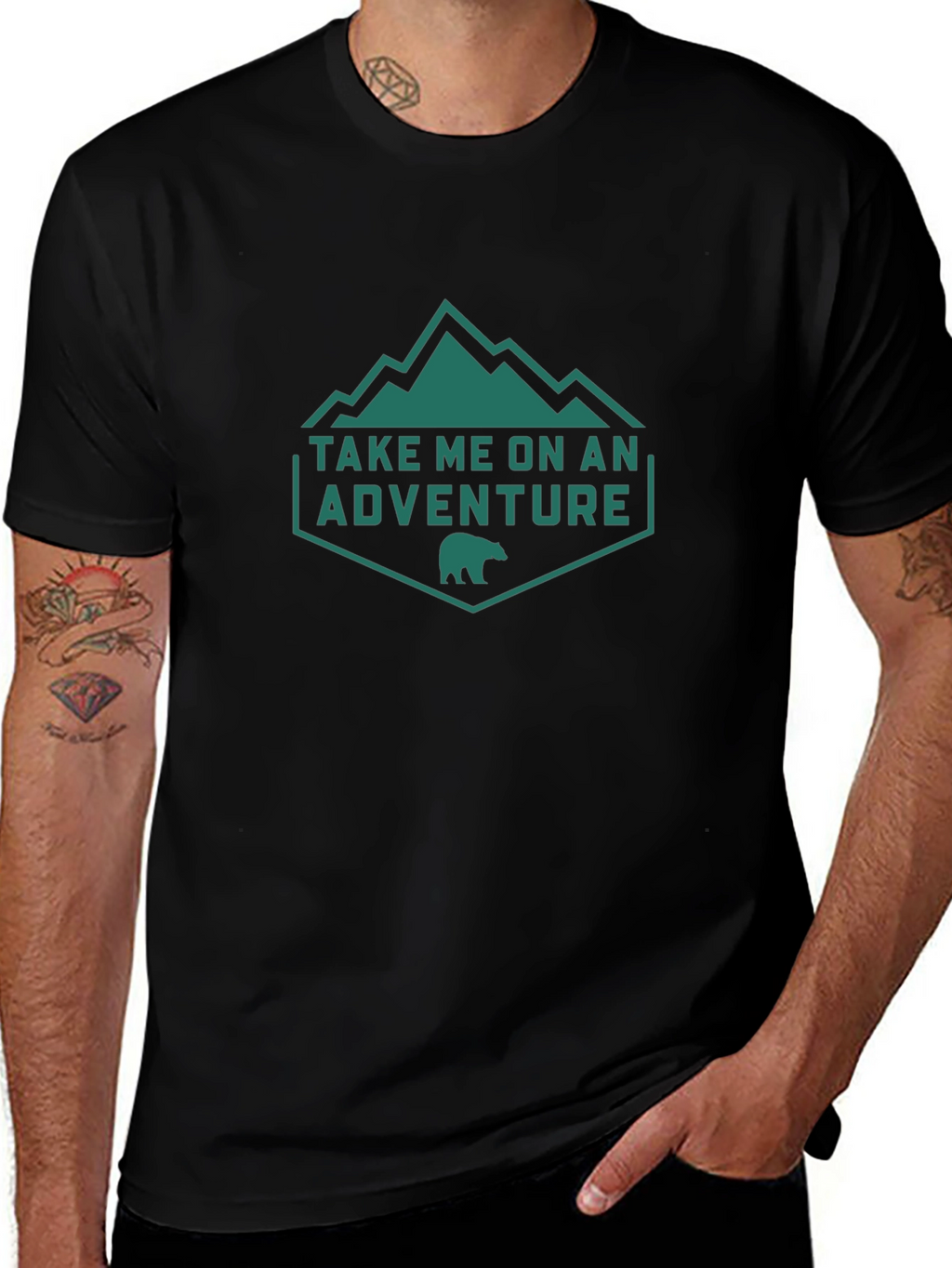 Adventure Awaits Tee - Mountain Bear Design