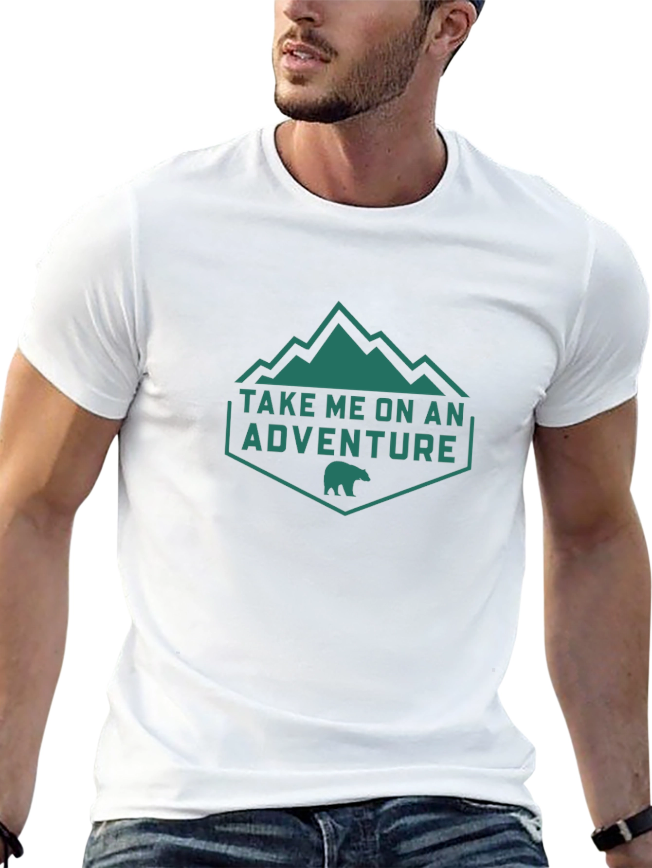 Adventure Awaits Tee - Mountain Bear Design
