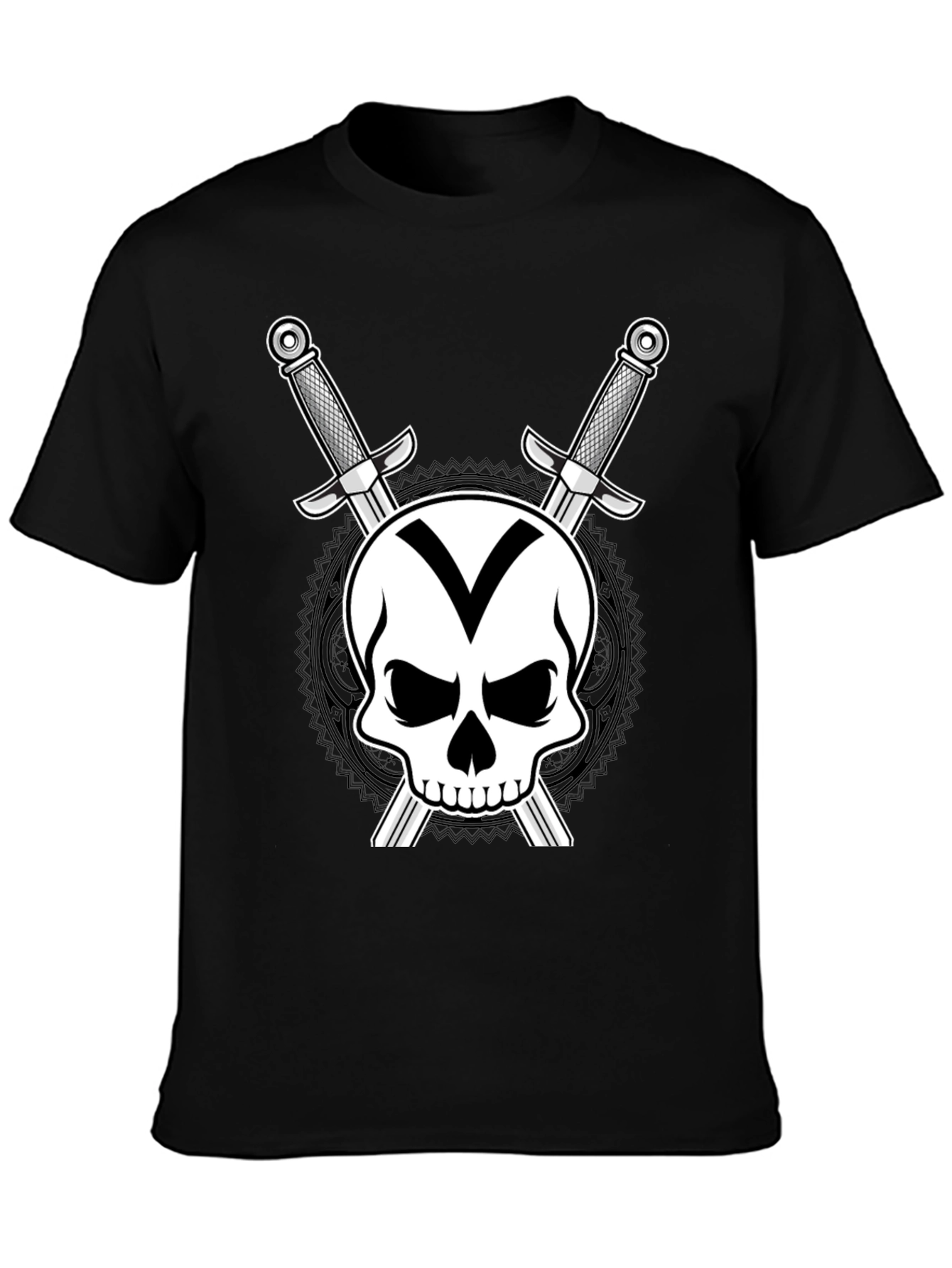 Skull & Swords Graphic T-Shirt - Black