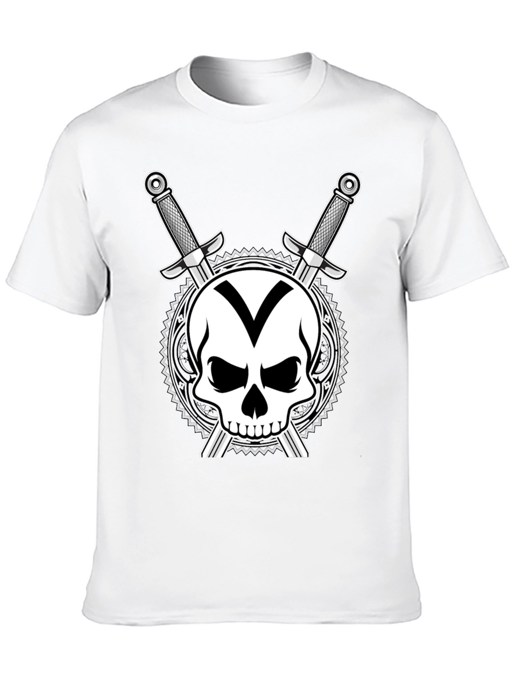 Skull & Swords Graphic T-Shirt - Black