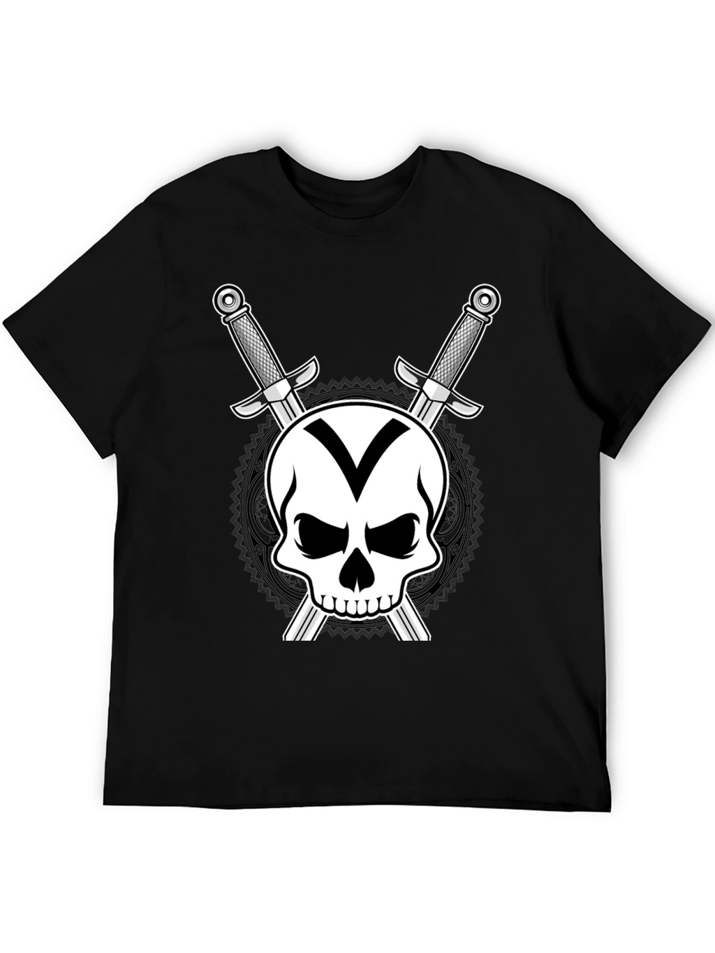 Skull & Swords Graphic T-Shirt - Black