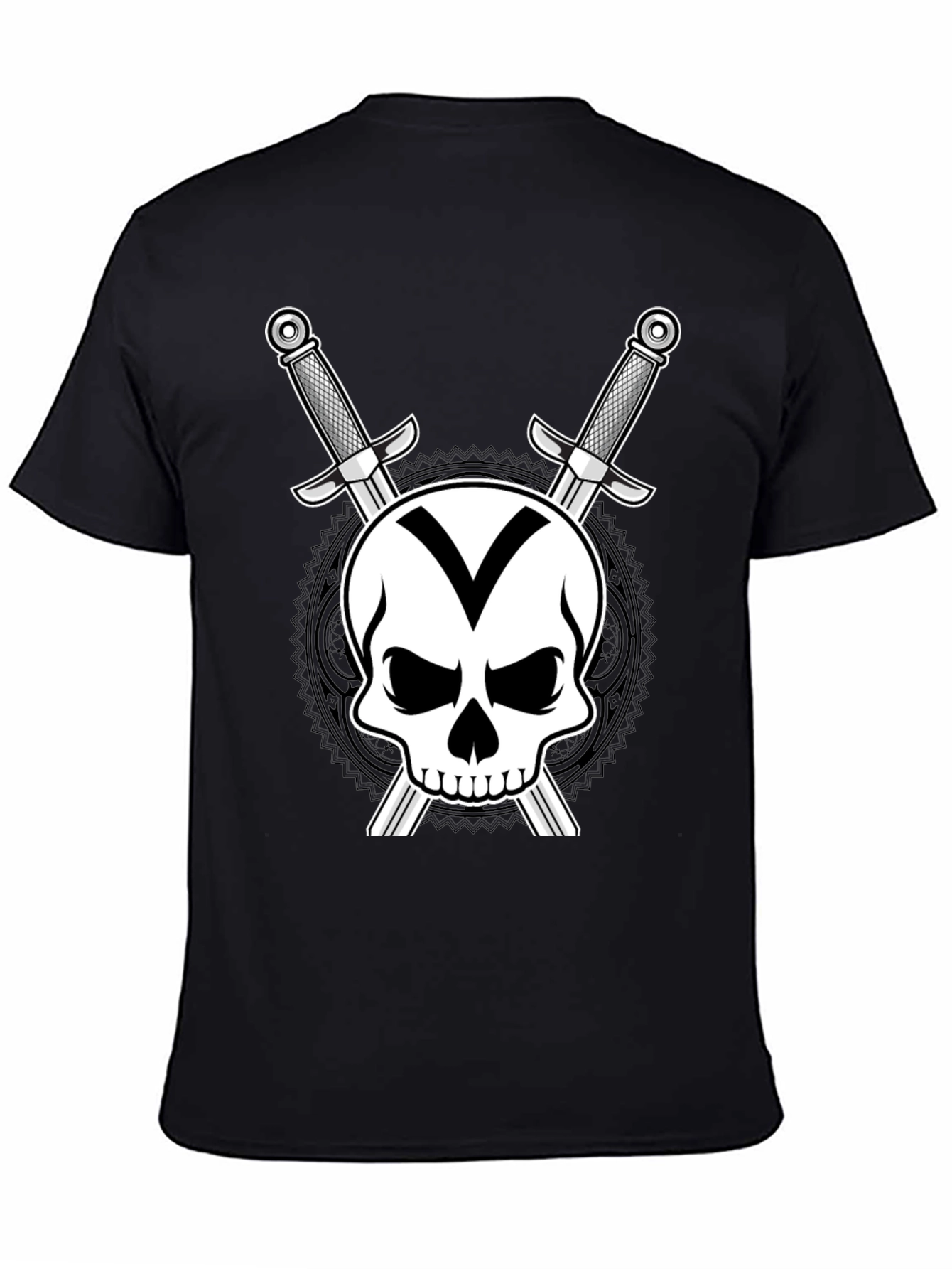 Skull & Swords Graphic T-Shirt - Black