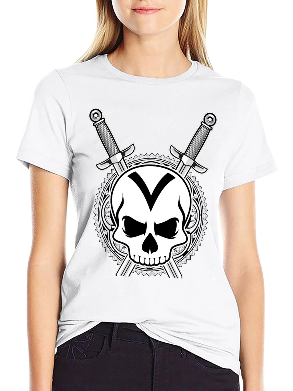 Skull & Swords Graphic T-Shirt - Black