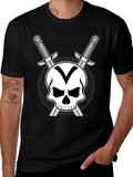 Skull & Swords Graphic T-Shirt - Black