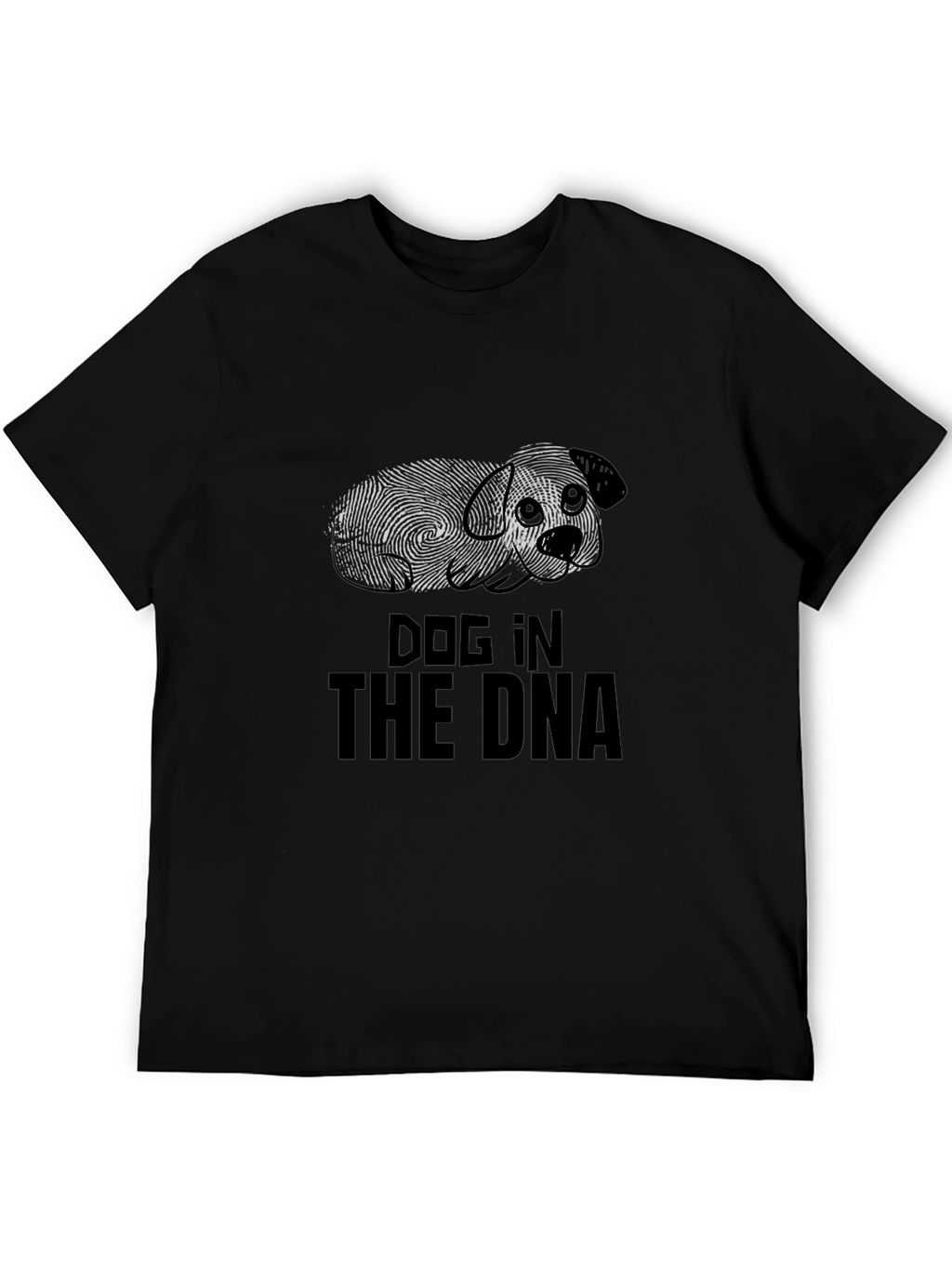 Dog in the DNA Graphic Print Black T-Shirt