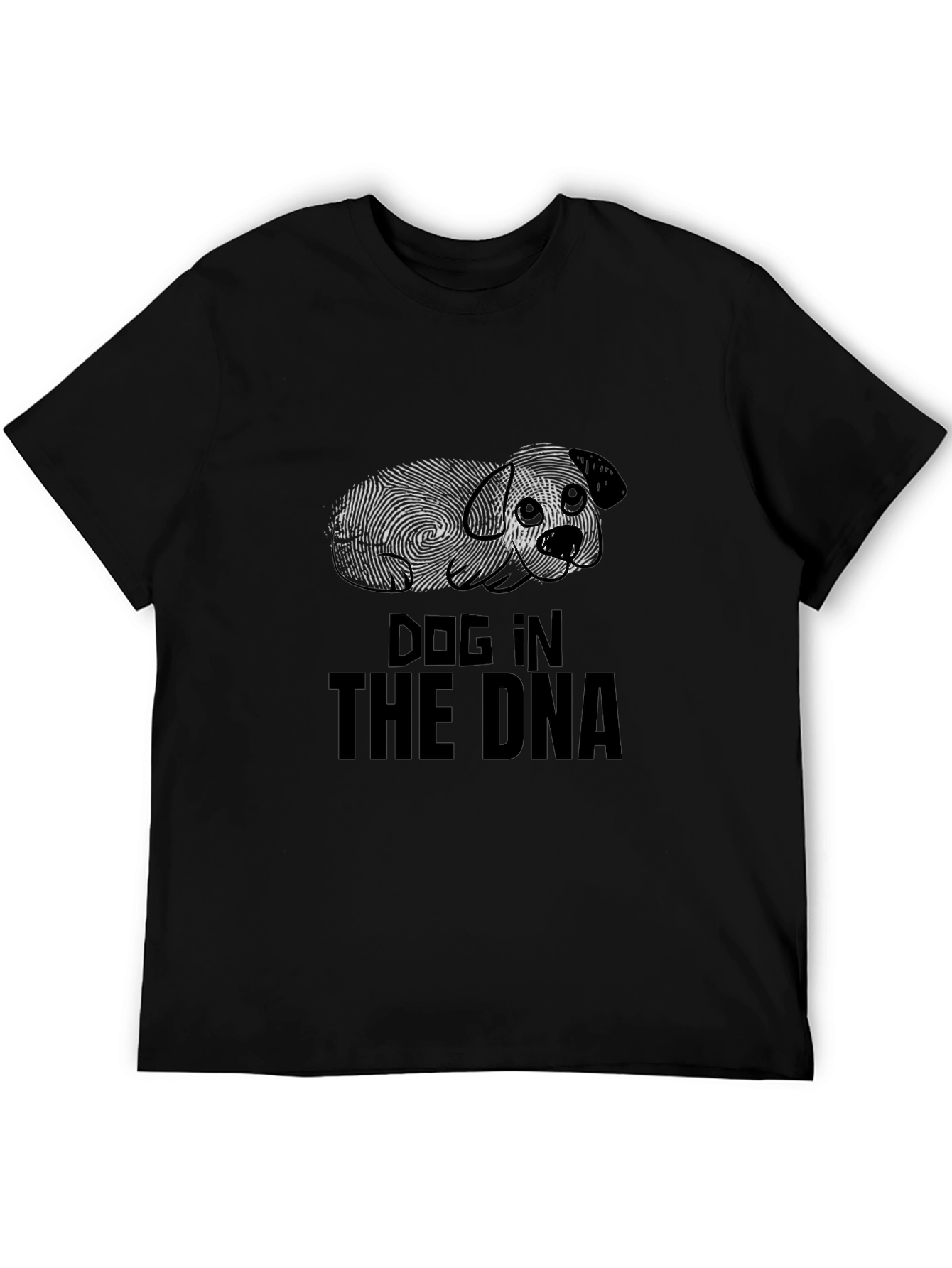 Dog in the DNA Graphic Print Black T-Shirt