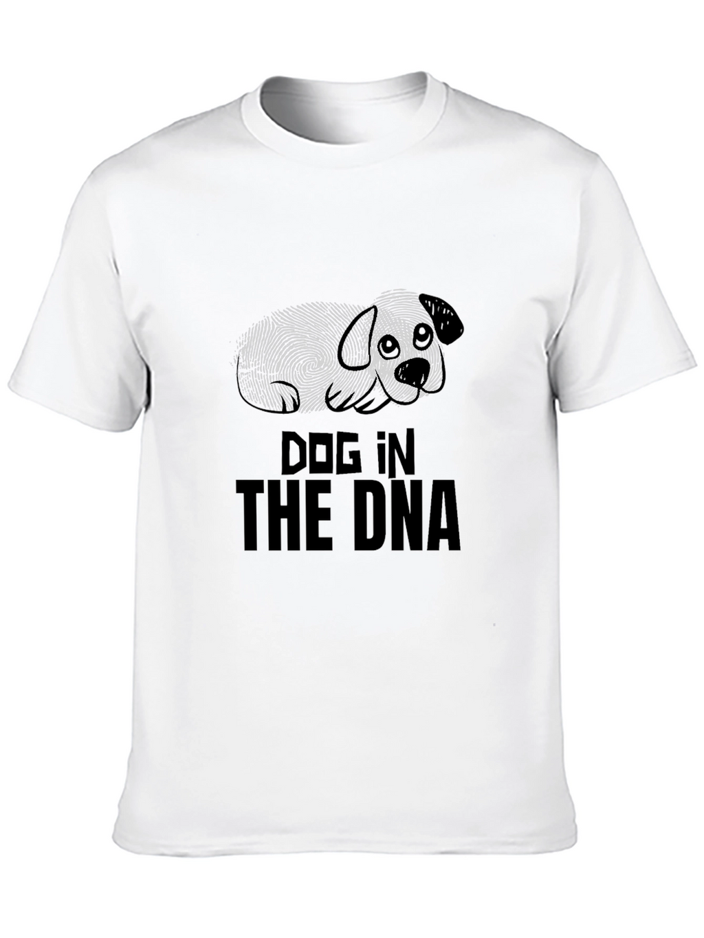 Dog in the DNA Graphic Print Black T-Shirt