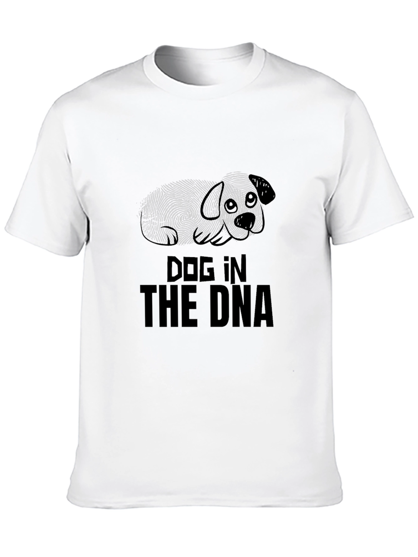 Dog in the DNA Graphic Print Black T-Shirt