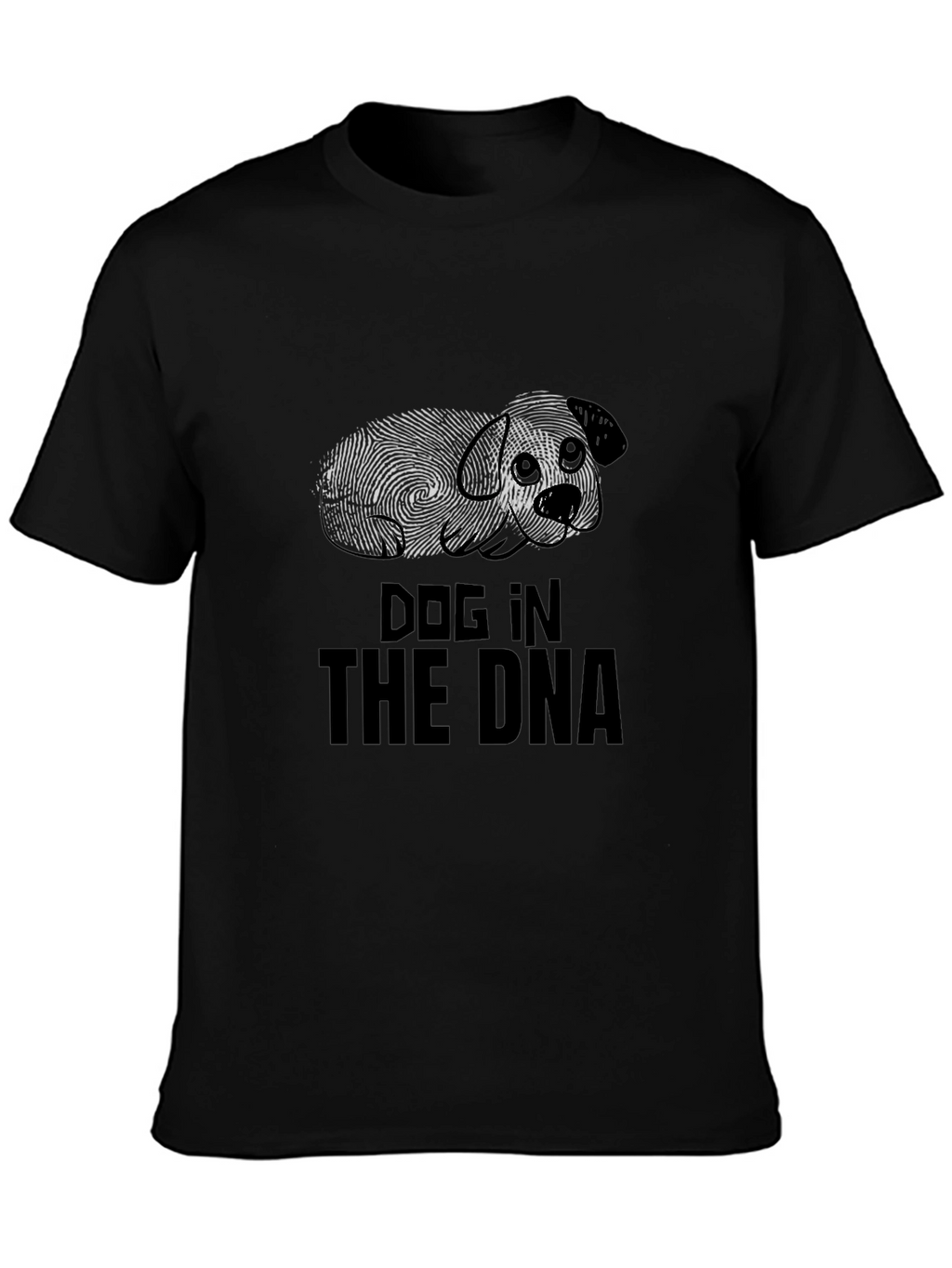 Dog in the DNA Graphic Print Black T-Shirt