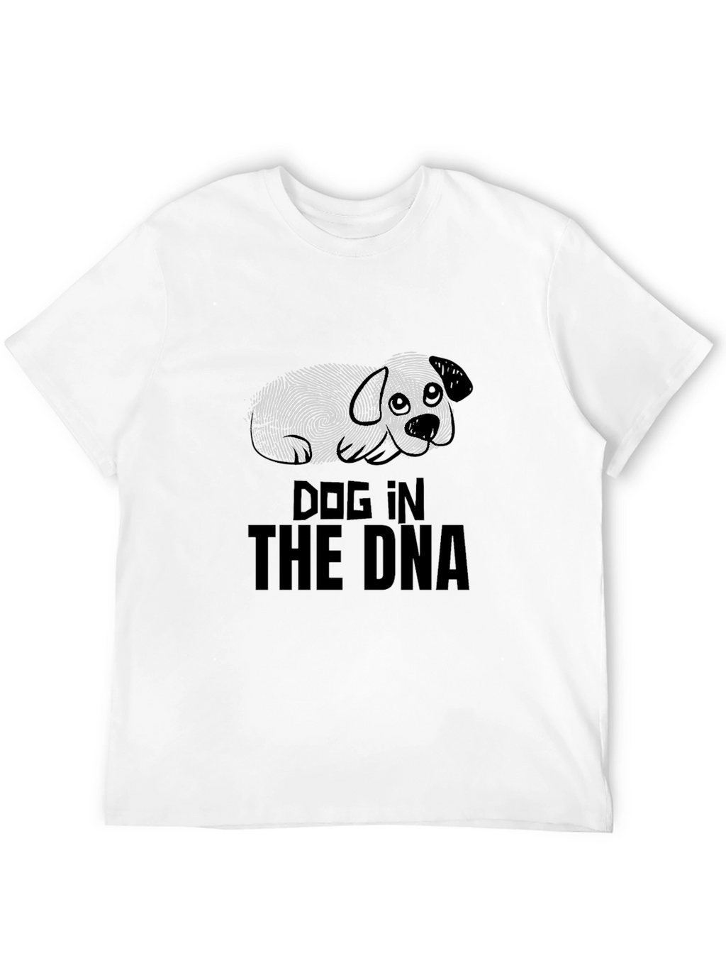 Dog in the DNA Graphic Print Black T-Shirt
