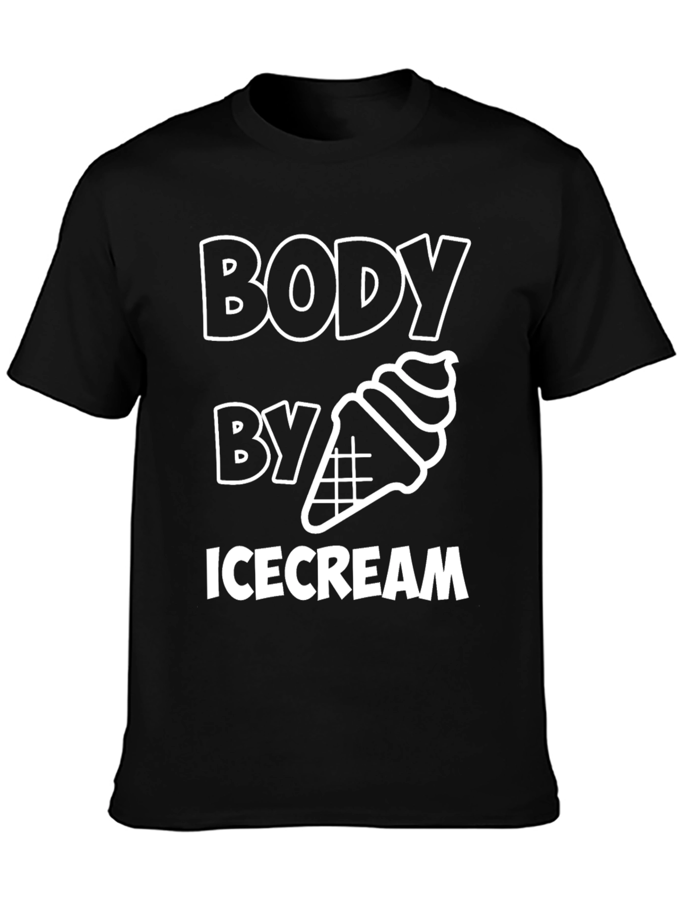 Body By Ice Cream Graphic T-Shirt - Funny Foodie Tee