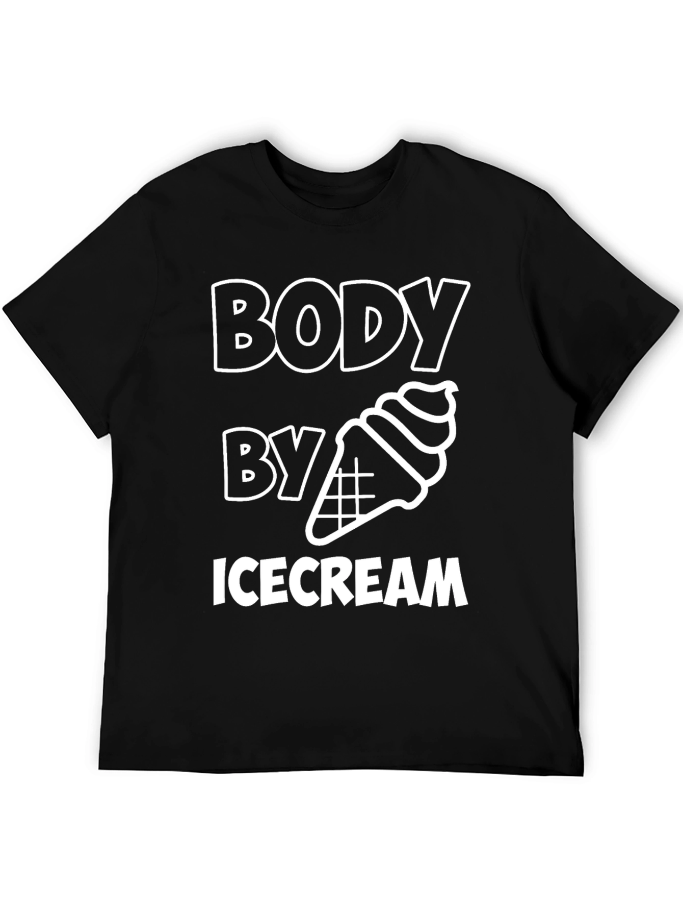 Body By Ice Cream Graphic T-Shirt - Funny Foodie Tee