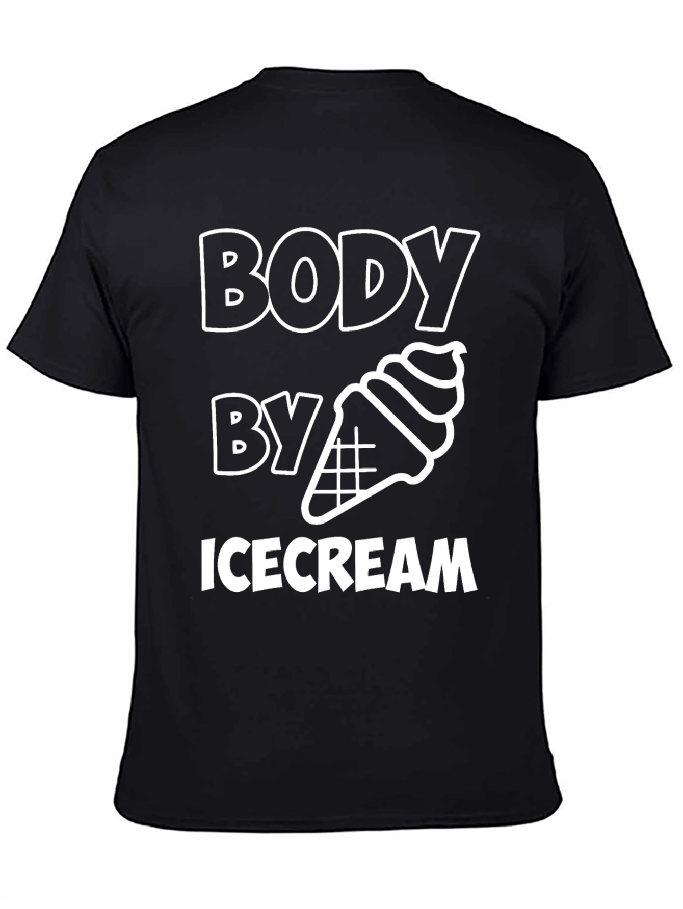 Body By Ice Cream Graphic T-Shirt - Funny Foodie Tee