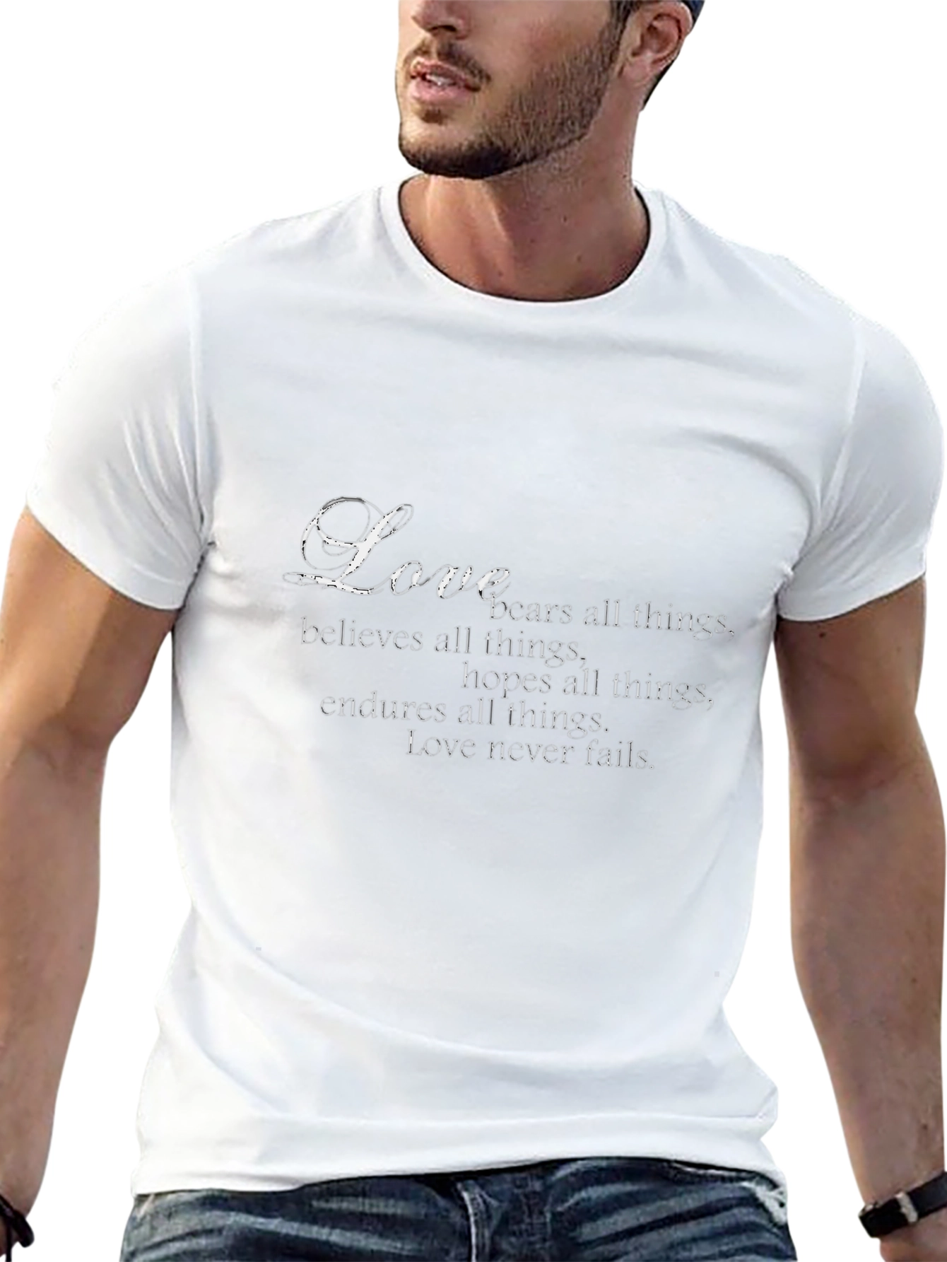 Love Never Fails Graphic T-Shirt - Black
