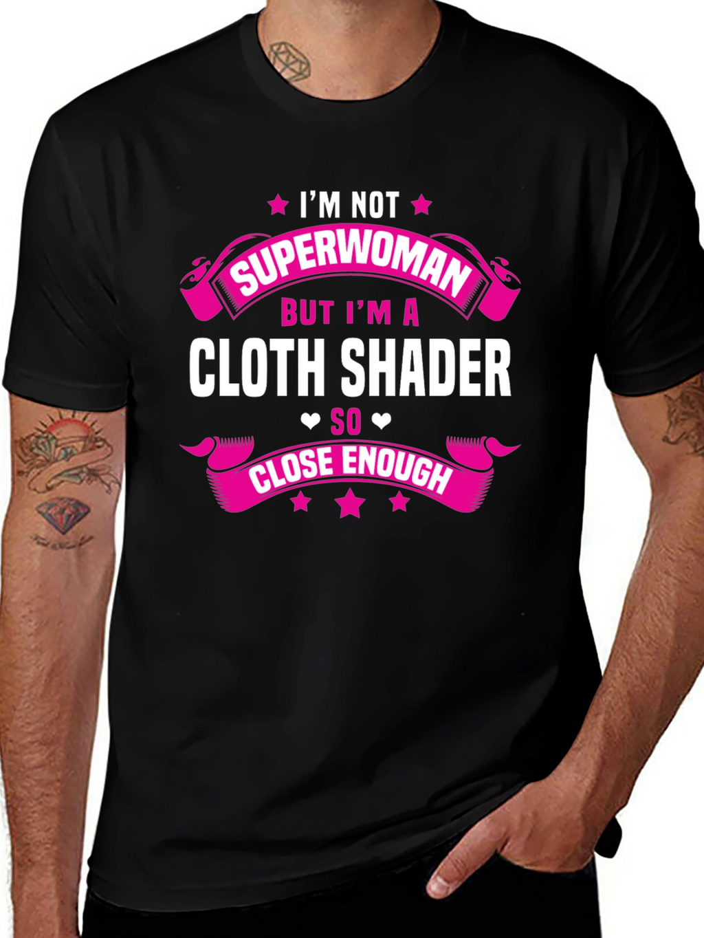 Cloth Shader T-Shirt - Superwoman Funny Tee