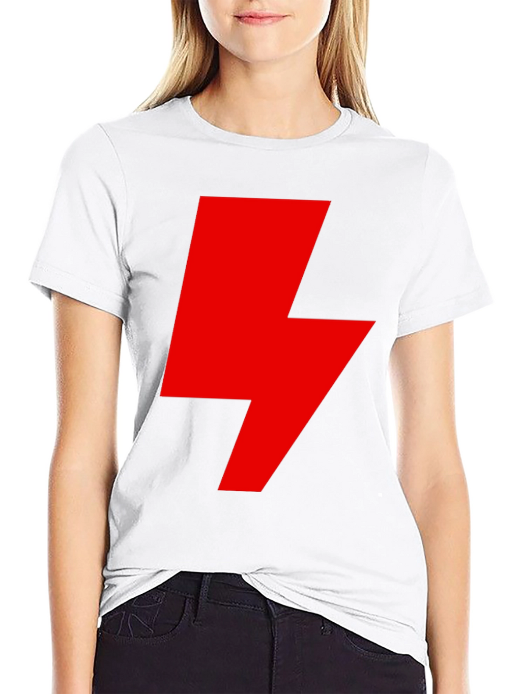 Red Lightning Bolt Graphic T-Shirt