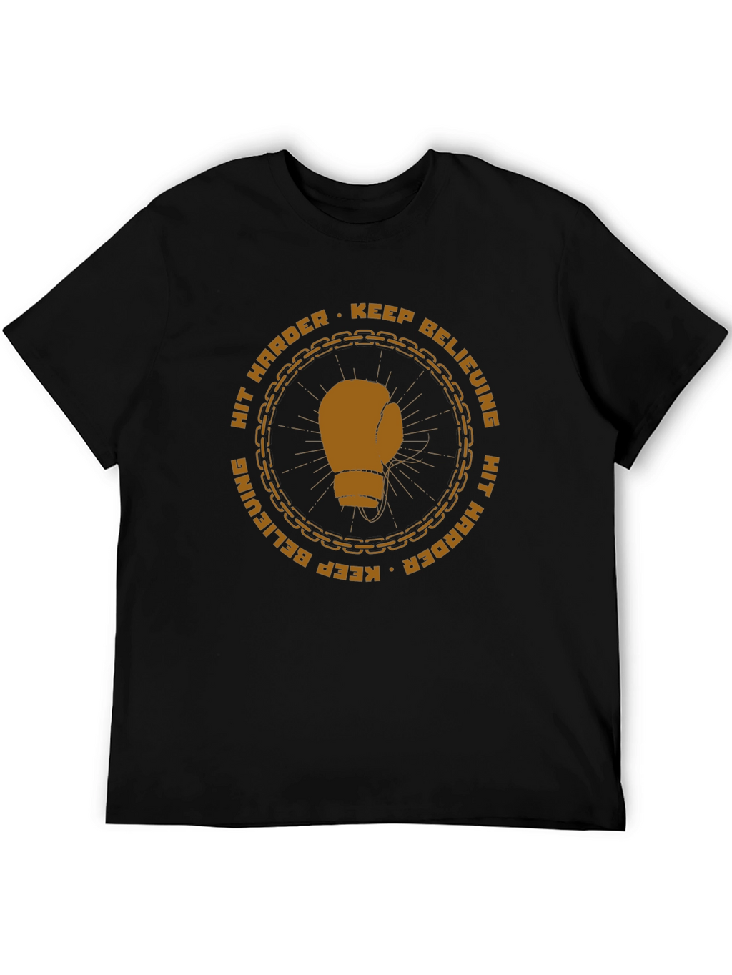 Motivational Boxing Glove Graphic T-Shirt