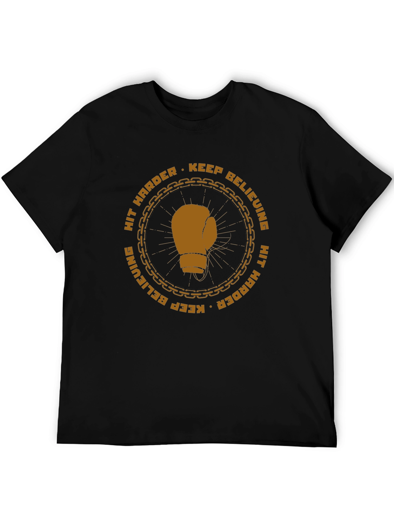 Motivational Boxing Glove Graphic T-Shirt