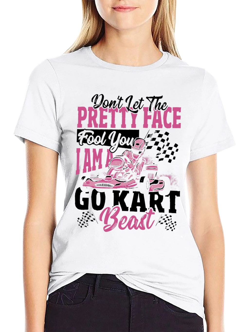 Pretty Face Go Kart Beast T-Shirt - Racing Tee